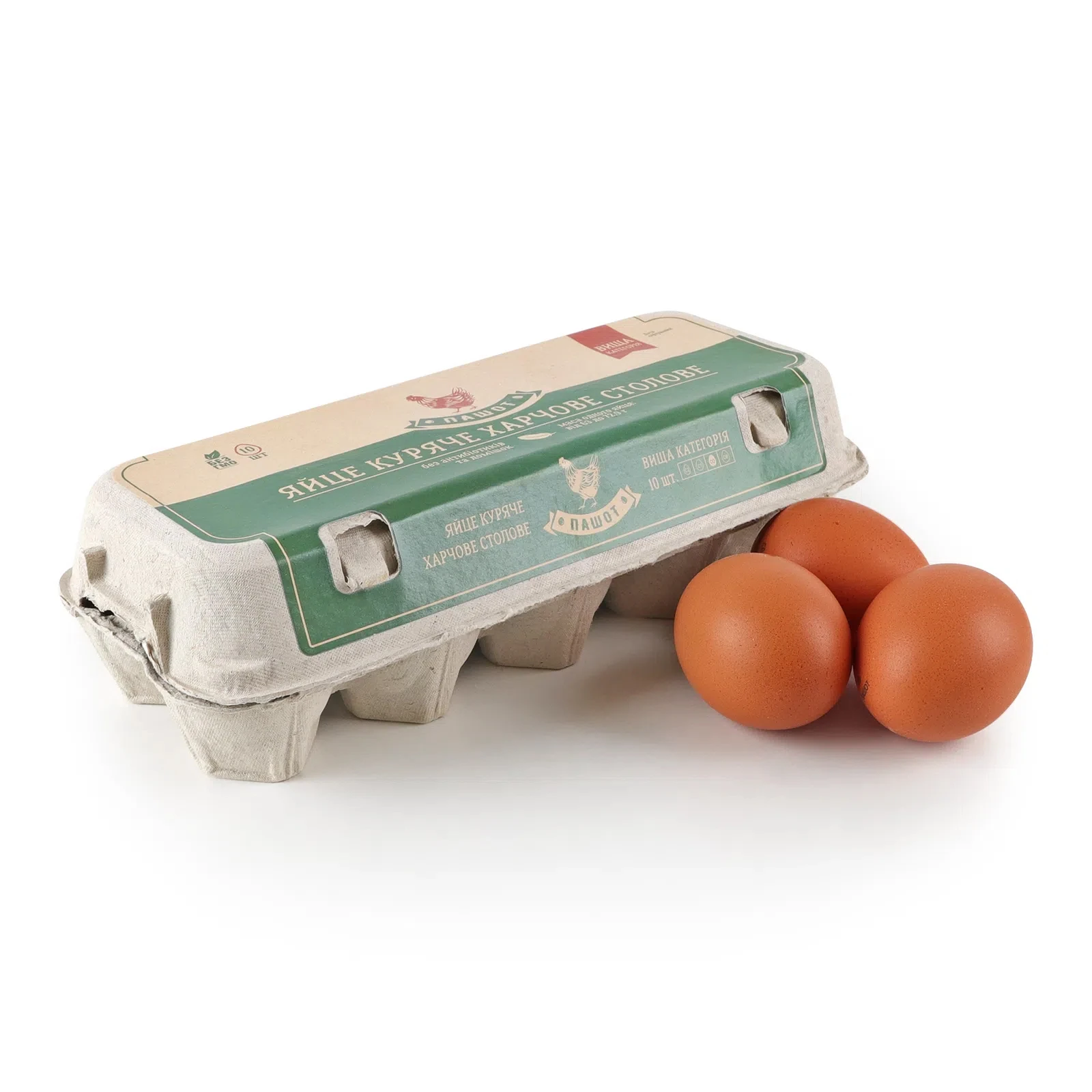 Яйця Пашот курячі харчові столові С0 10шт Фото №:1