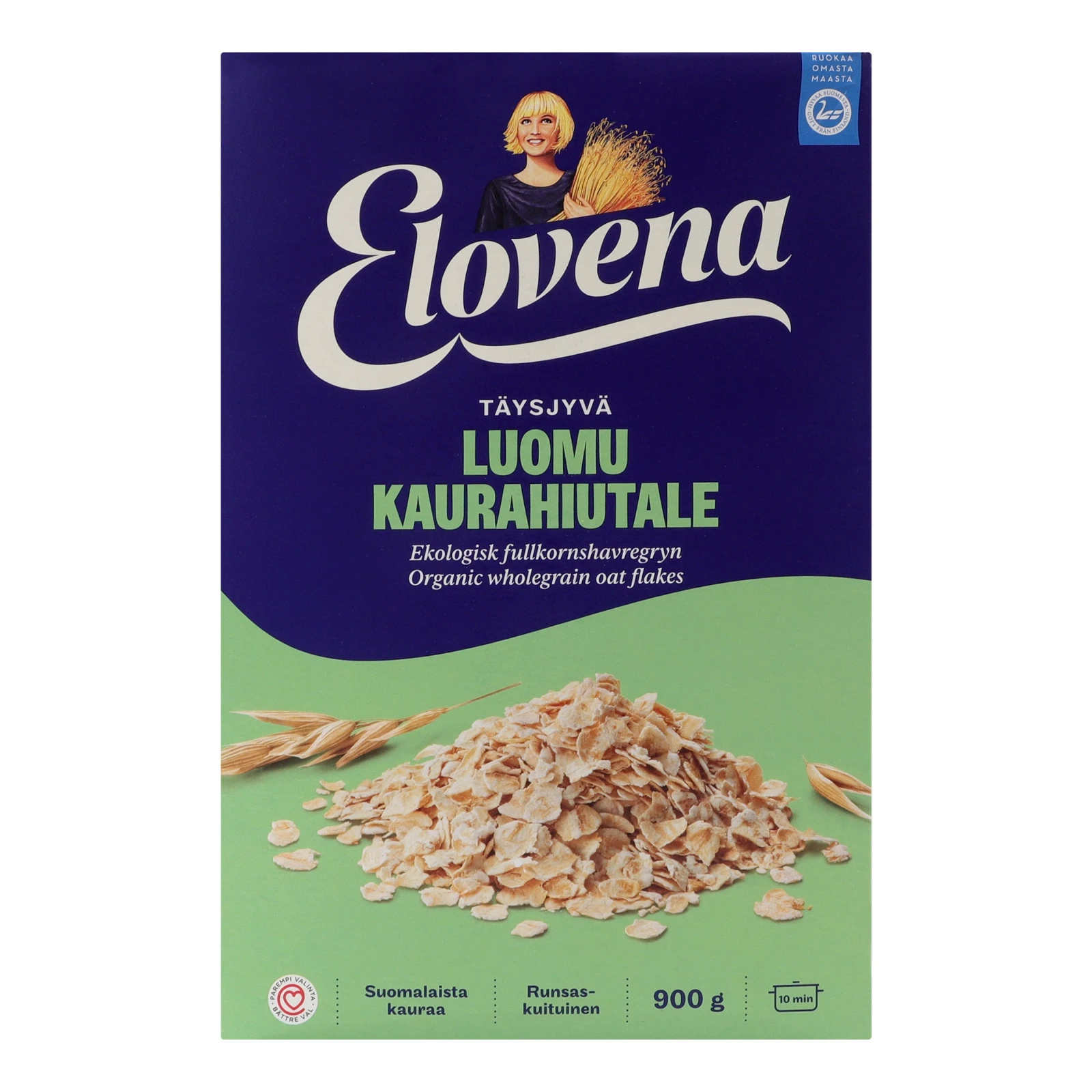 Пластівці Elovena вівсяні органічні 900г Фото №:1