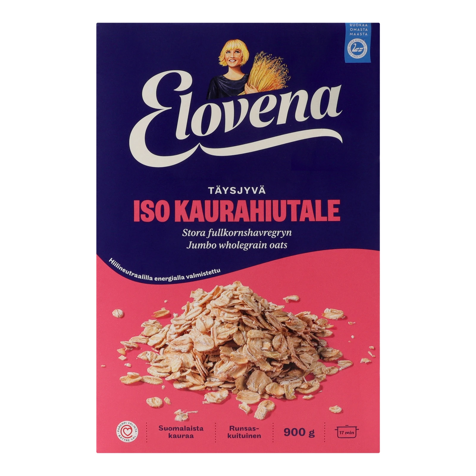 Пластівці Elovena Фінський Геркулес вівсяні з цільного зерна 900г Фото №:1