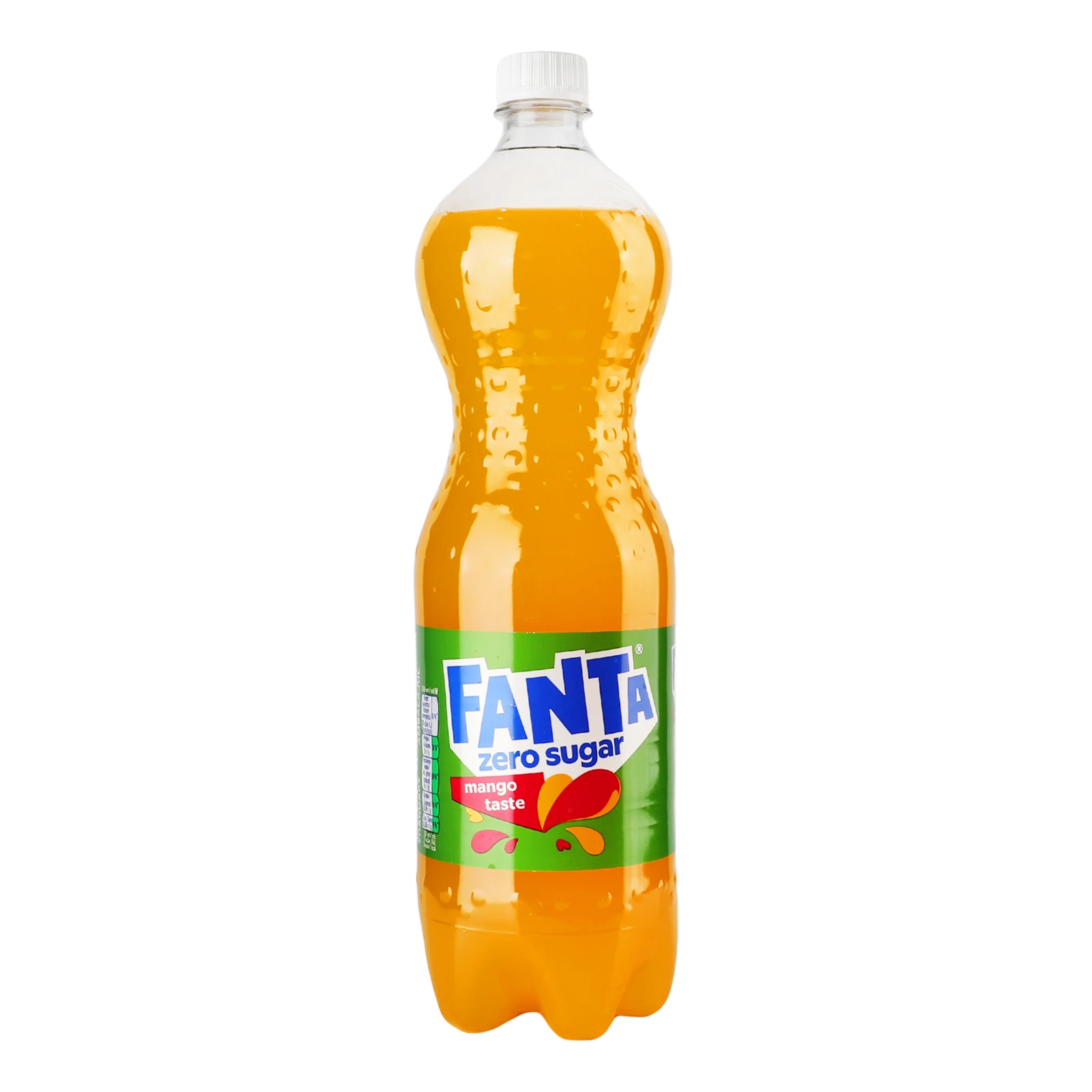 Напій безалкогольний Fanta Zero Sugar Манго сильногазований соковмісний на ароматизаторах 1.25л Фото №:1