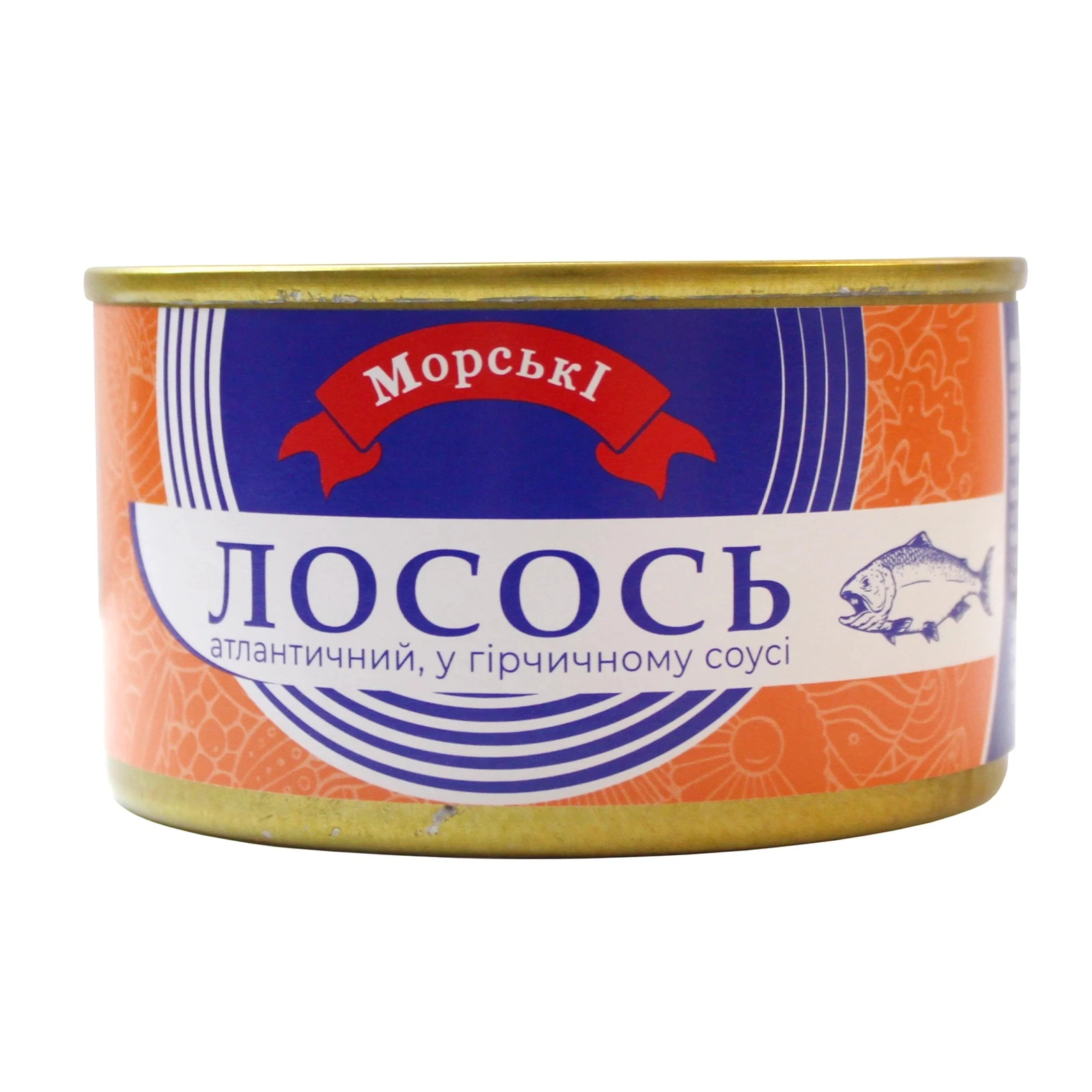 Консерви рибні Морські Лосось атлантичний натуральний в гірчичному соусі 230г Фото №:1
