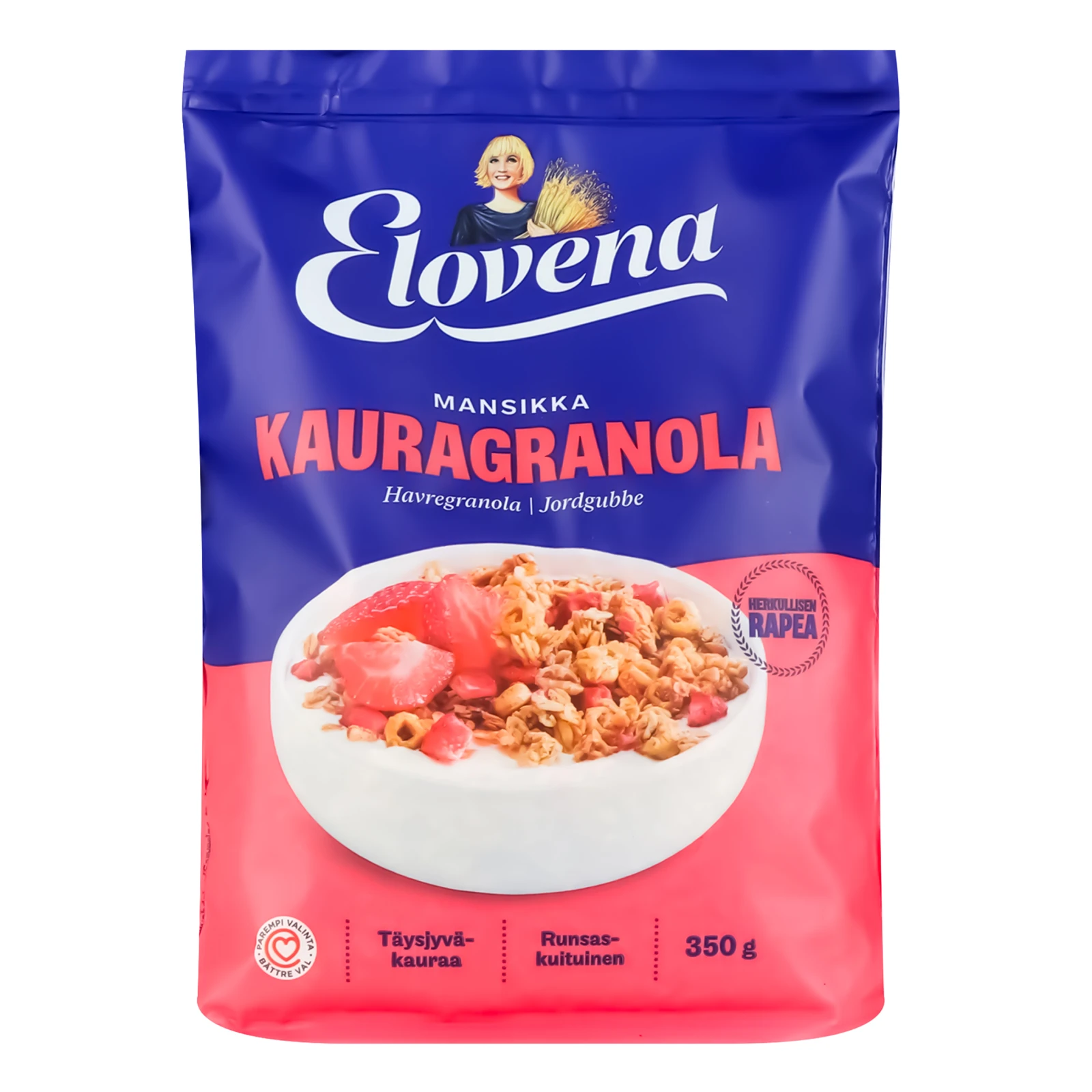 Гранола Elovena вівсяна Полуниця 350г Фото №:1