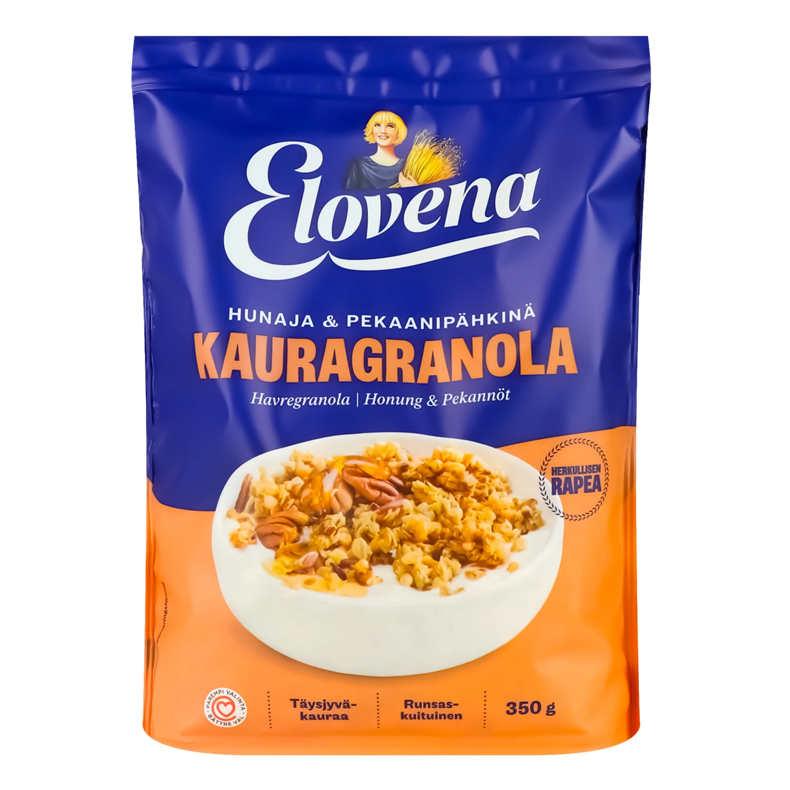 Гранола Elovena вівсяна Мед та пекан 350г Фото №:1