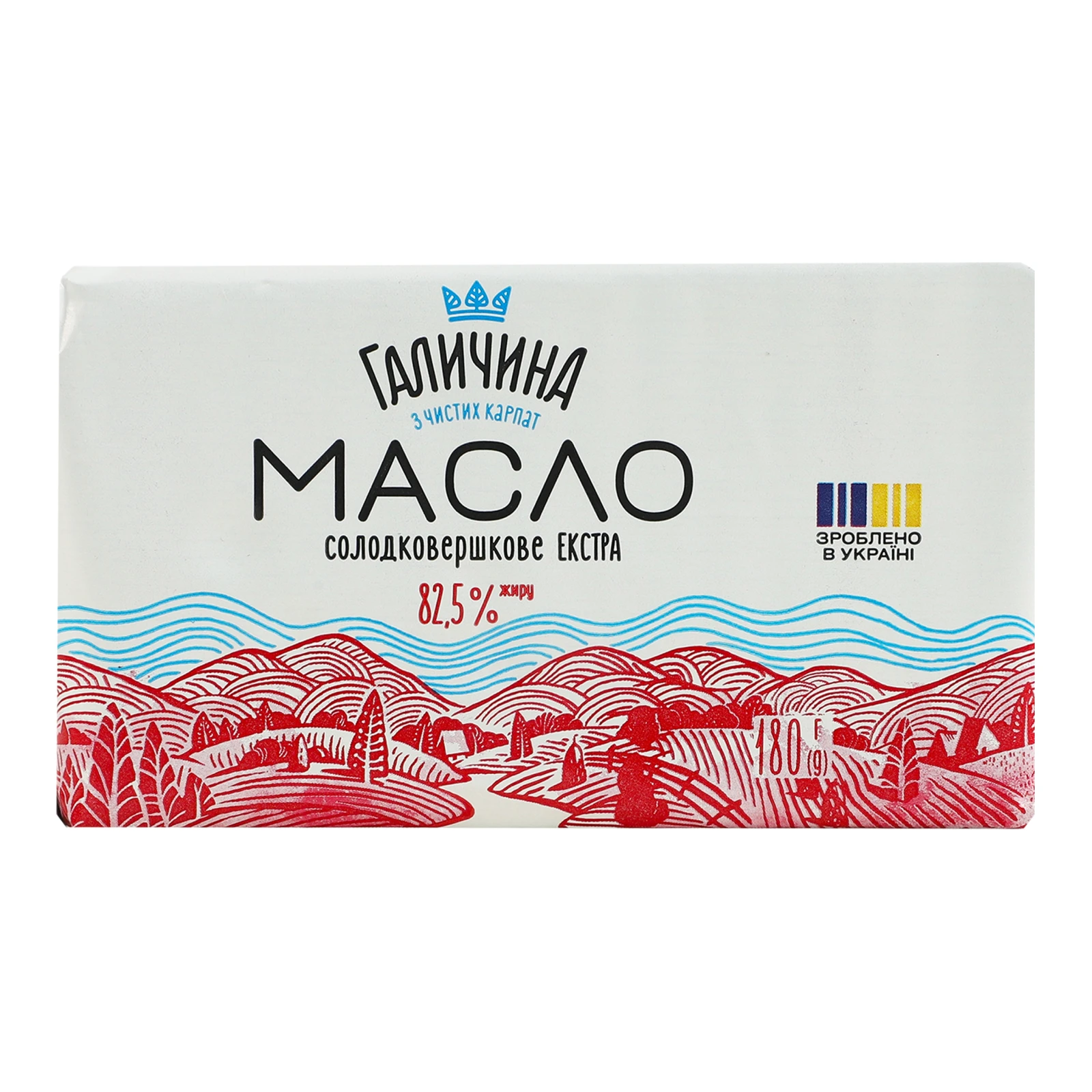 Масло Галичина Екстра солодковершкове 82.5% 180г Фото №:1