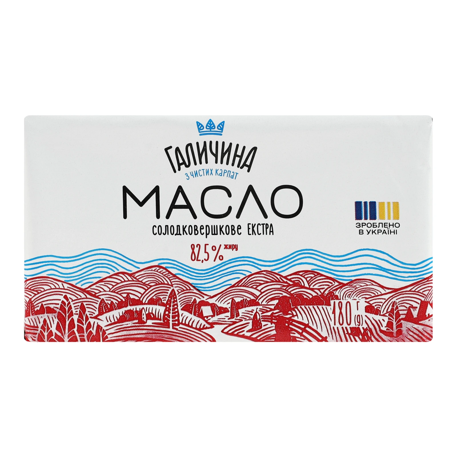 Масло Галичина Екстра солодковершкове 82.5% 180г