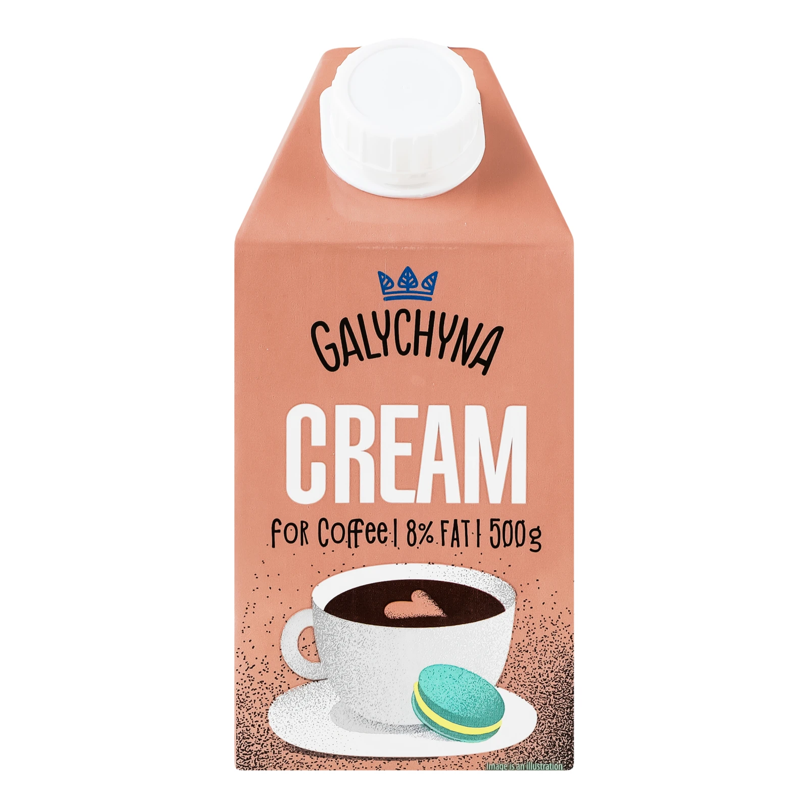 Вершки Galychyna До кави ультрапастеризовані 8% 500г Фото №:1