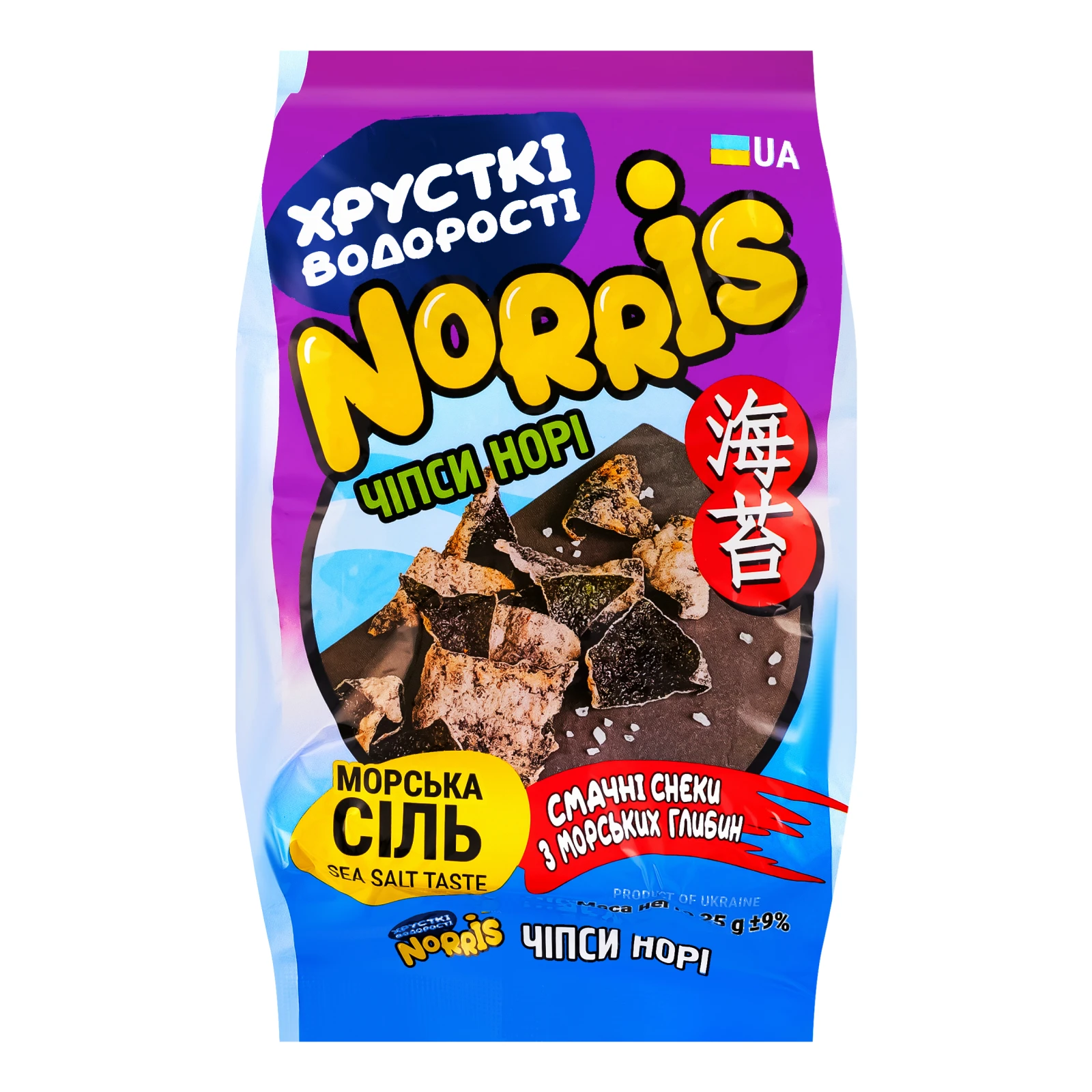 Снеки норі Norris чипси з Морською сіллю 25г Фото №:1
