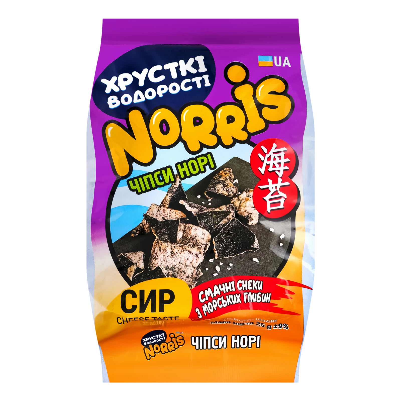 Снеки норі Norris чипси з Сиром 25г