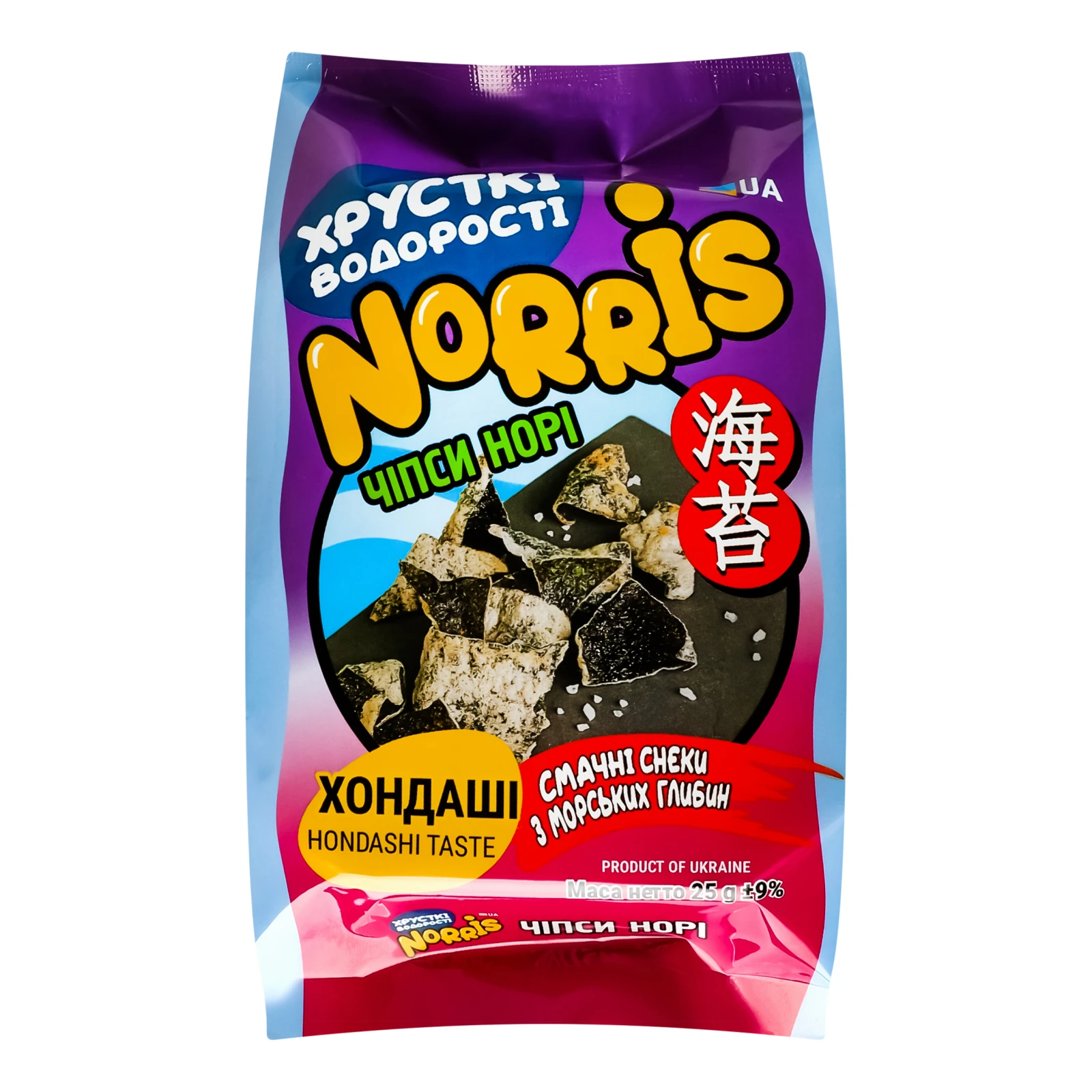 Чипси Norris норі з хондаші 25г Фото №:1