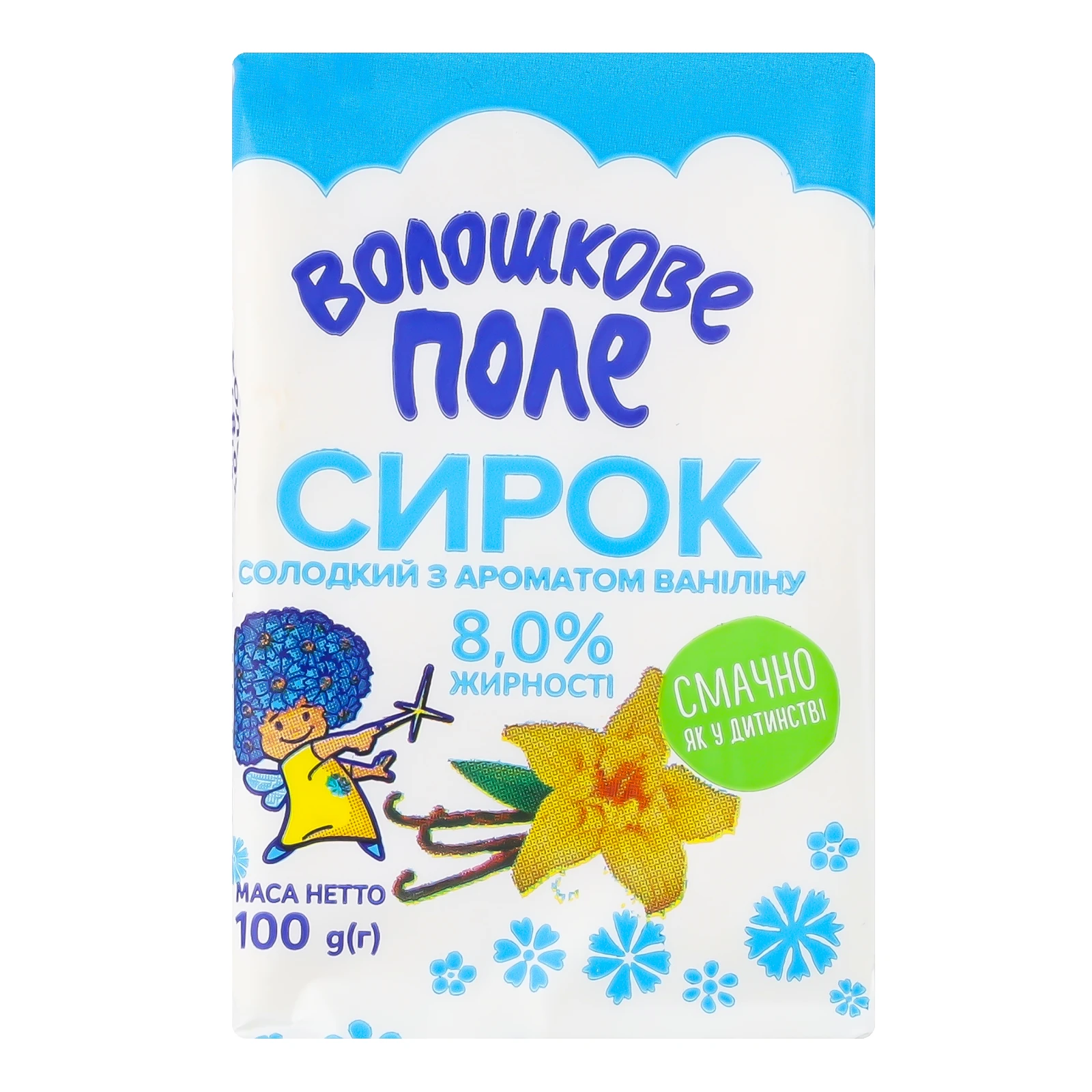 Сирок Волошкове поле солодкий з ароматом ваніліну 8% 100г Фото №:1
