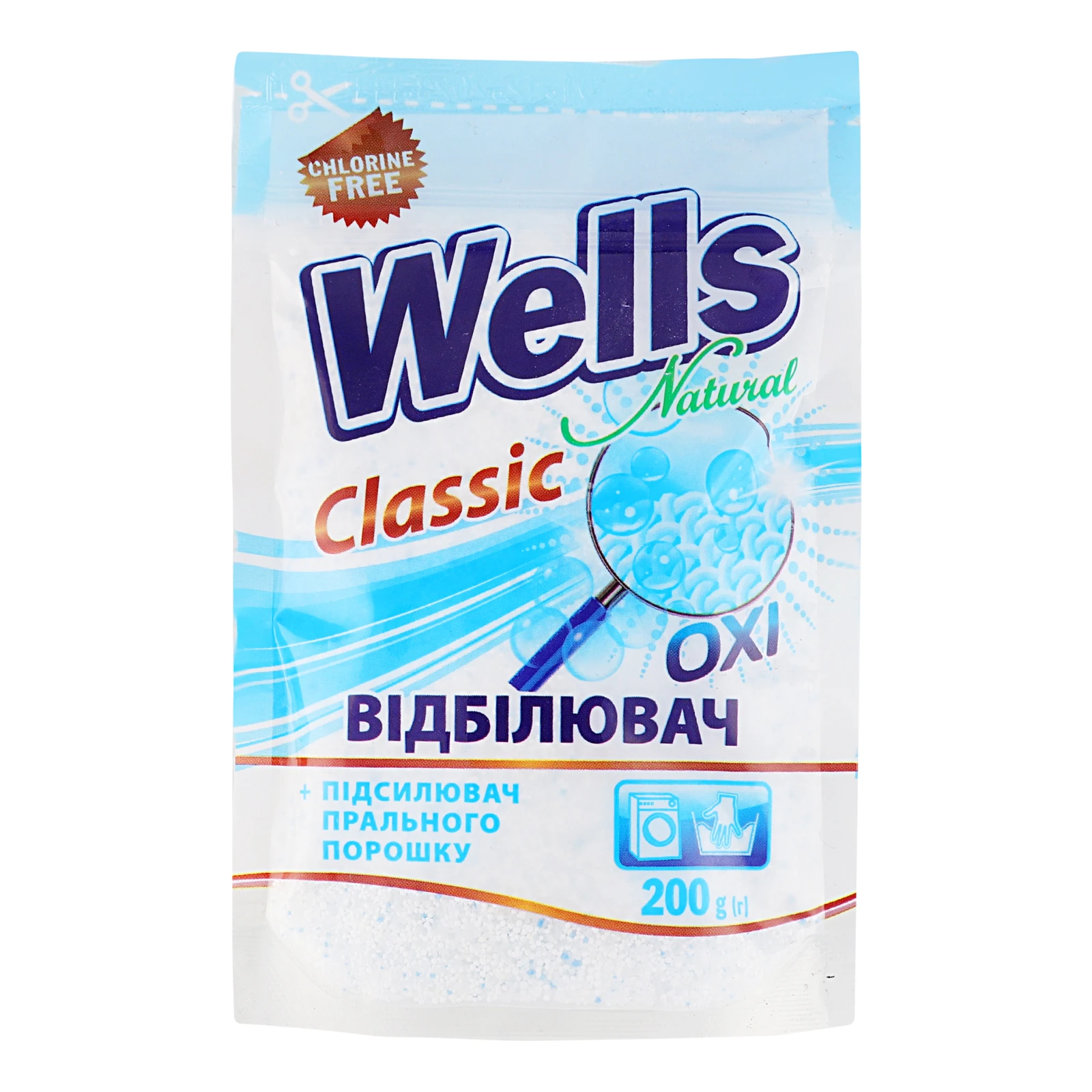 Відбілювач Wells Natural Oxi Classic порошкоподібний 200г Фото №:1