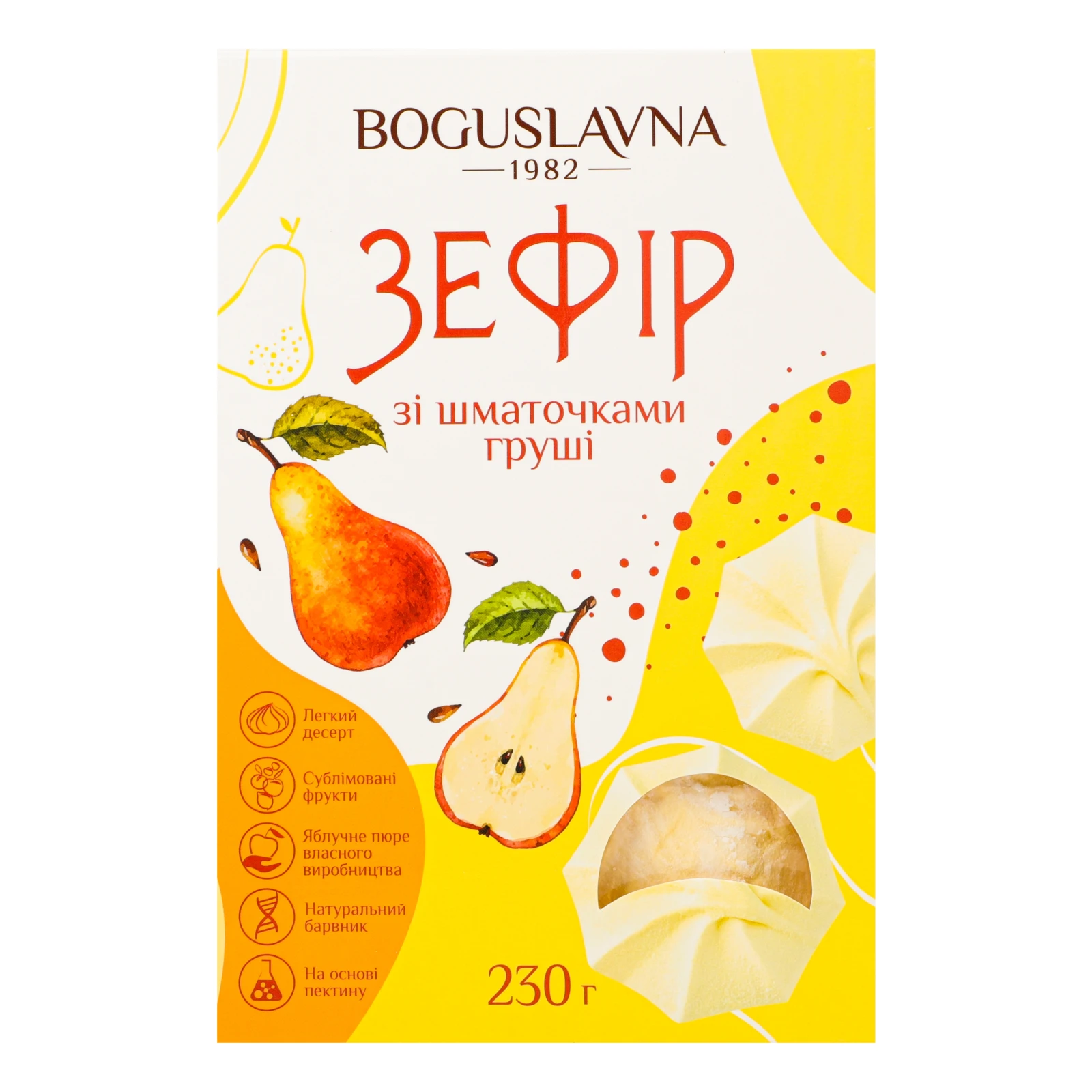 Зефір Boguslavna зі шматочками груші 230г Фото №:1