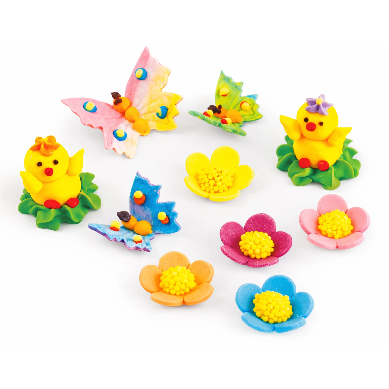 Набір Украса кондитерські прикраси Курчата, метелики та квіти Фото №:1