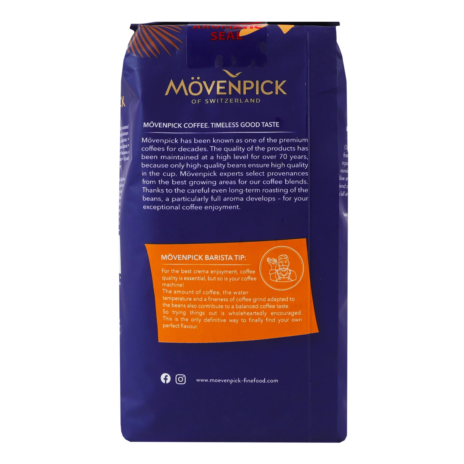 Кава Movenpick Caffe Crema натуральна смажена в зернах 500г Фото №:2