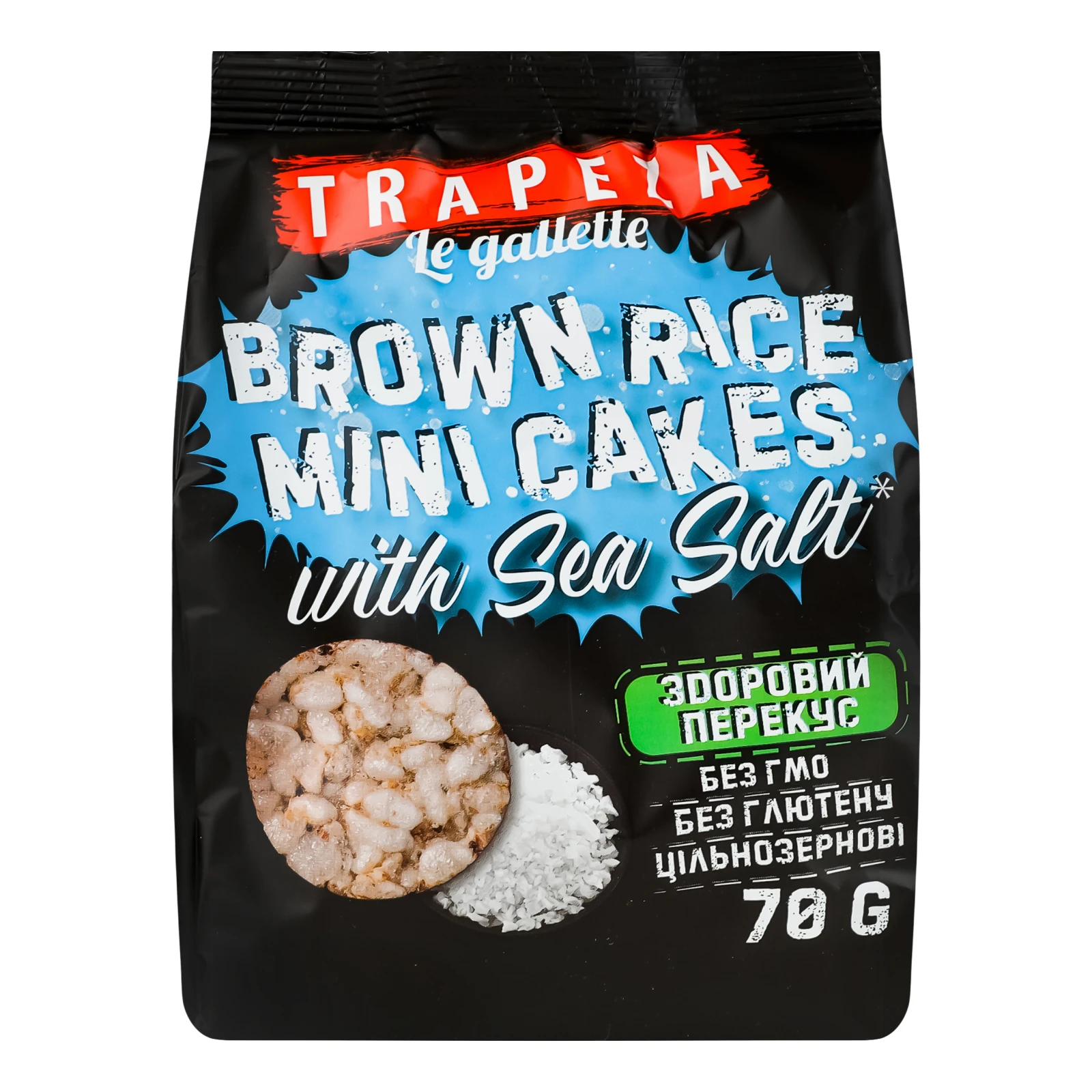 Хлібці Trapeza міні-галети рисові з морською сіллю 70г Фото №:2