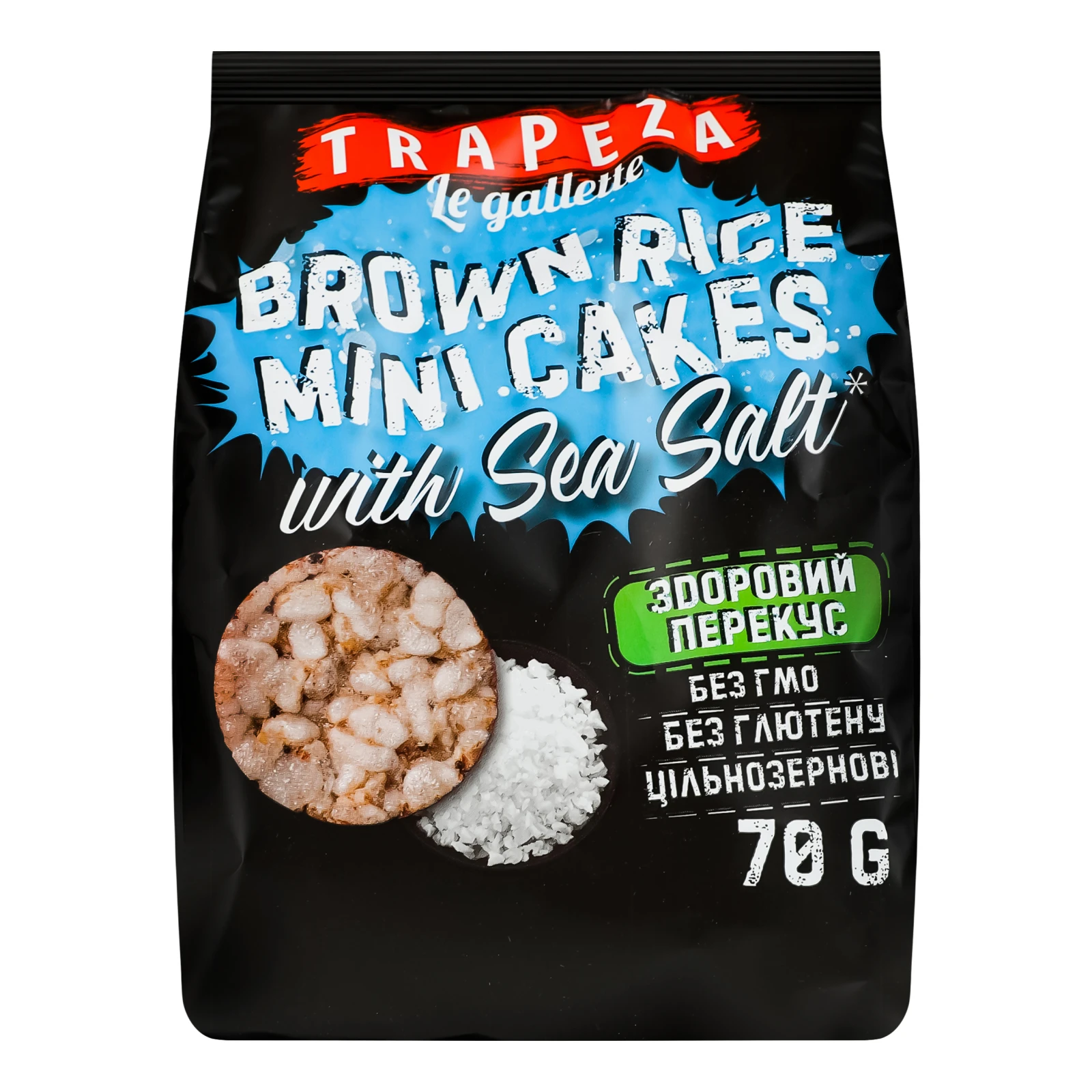 Галети Trapeza міні рисові з морською сіллю 70г Фото №:1