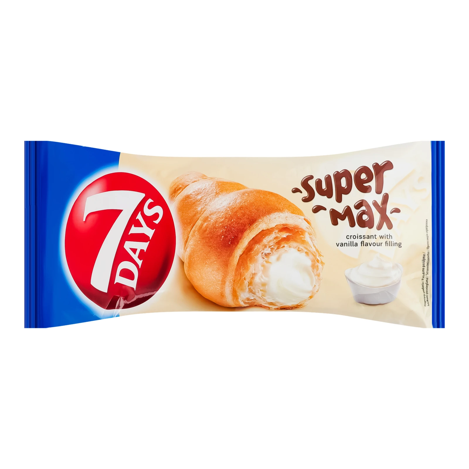 Круасан 7 Days Super Max з начинкою зі смаком ванілі 110г Фото №:1