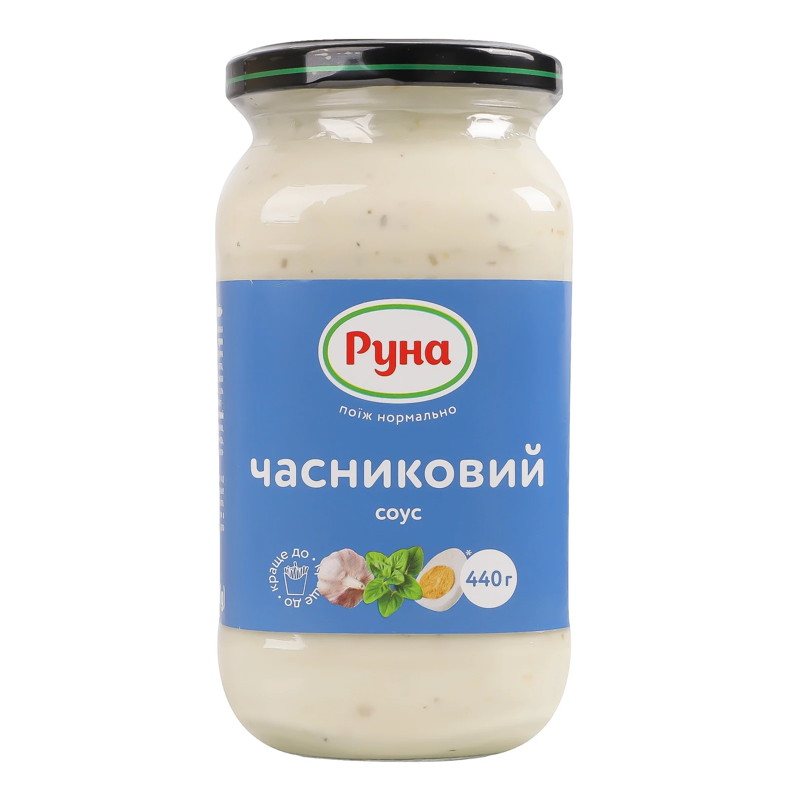 Соус майонезний Руна Часниковий 440г Фото №:1