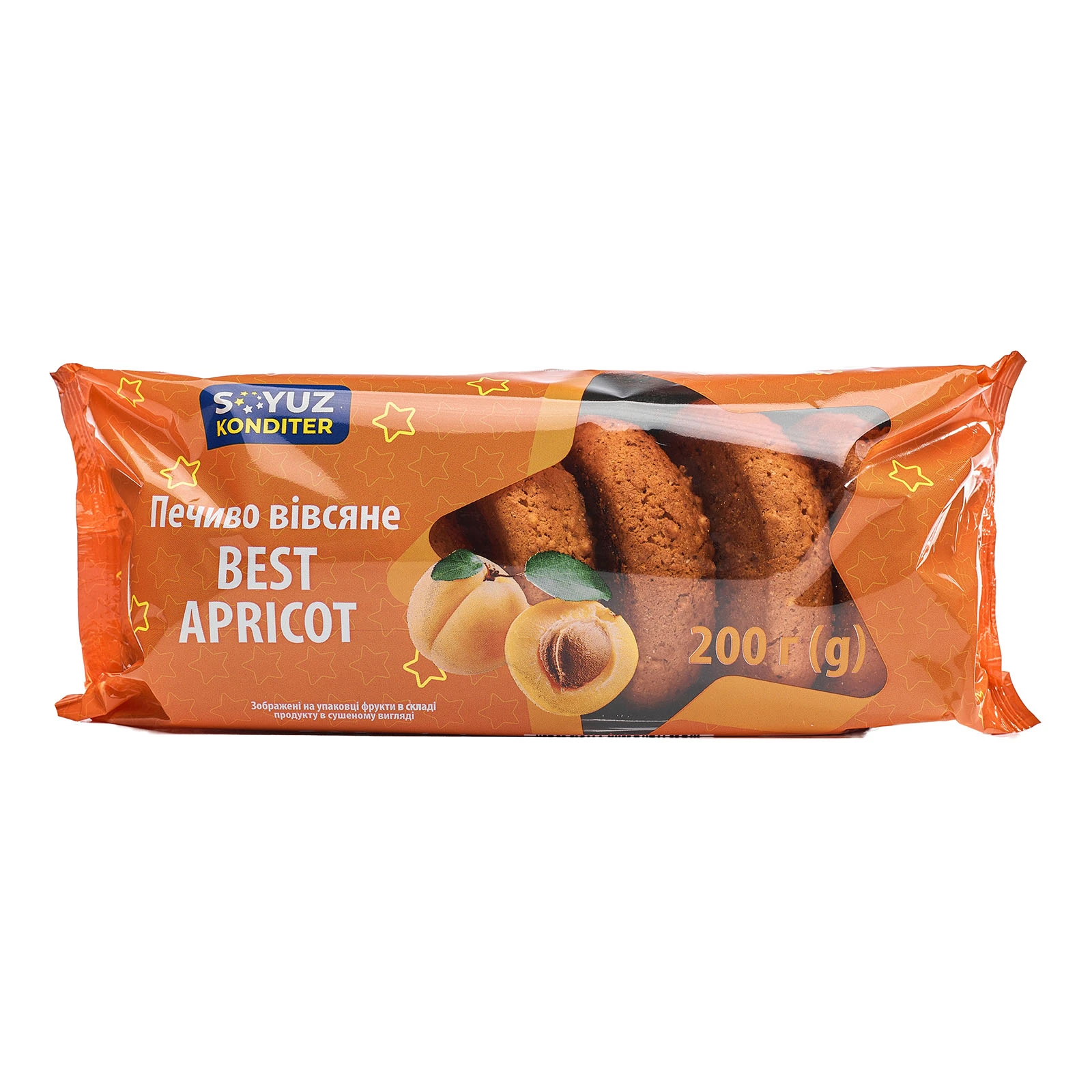 Печиво Soyuz Konditer вівсяне Best apricot 200г Фото №:1