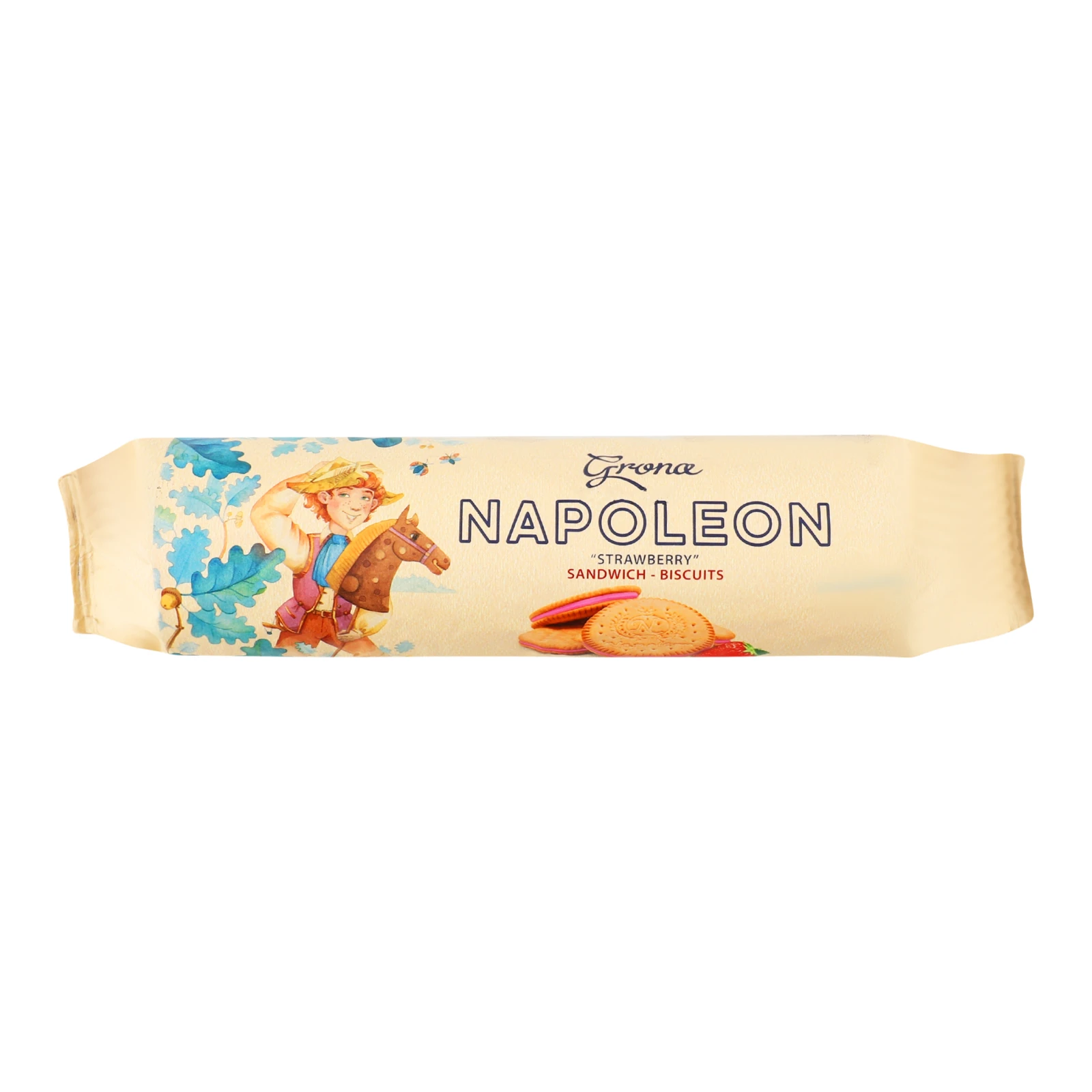 Печиво Grona сендвіч затяжне Napoleon Strawberry 240г