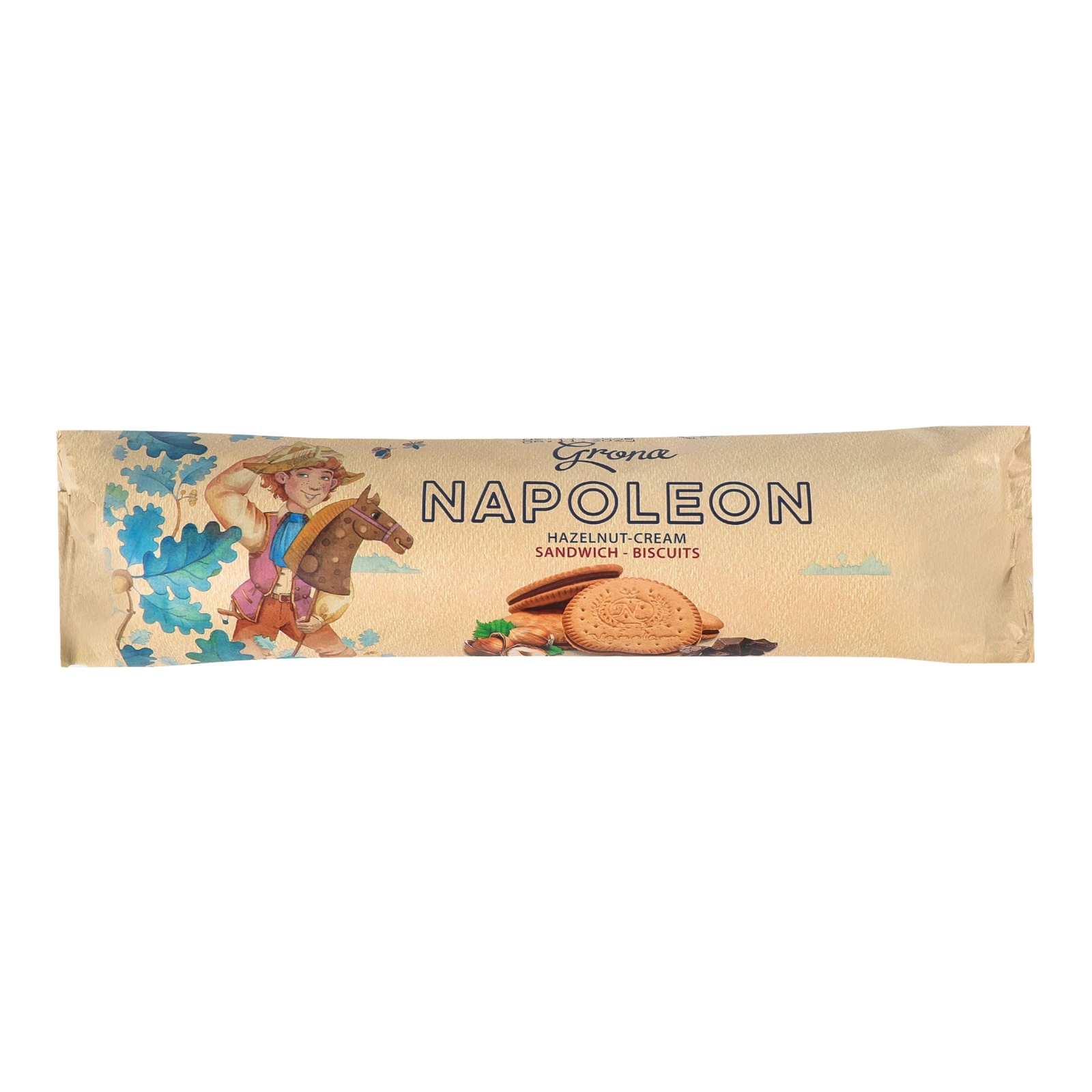 Печиво-сендвіч Grona Napoleon Huzelnut-cream затяжне 240г Фото №:1