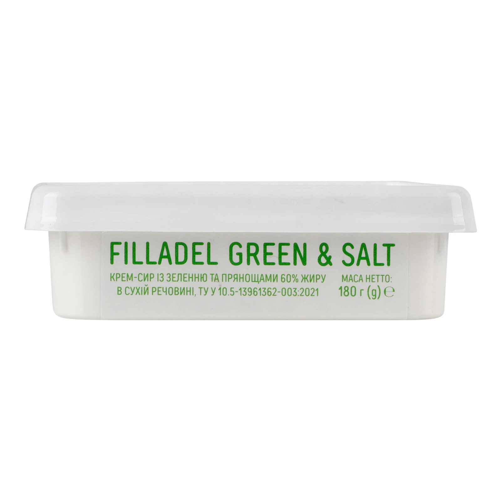 Крем-сир Біло Filladel Green&Salt 60% 180г Фото №:1