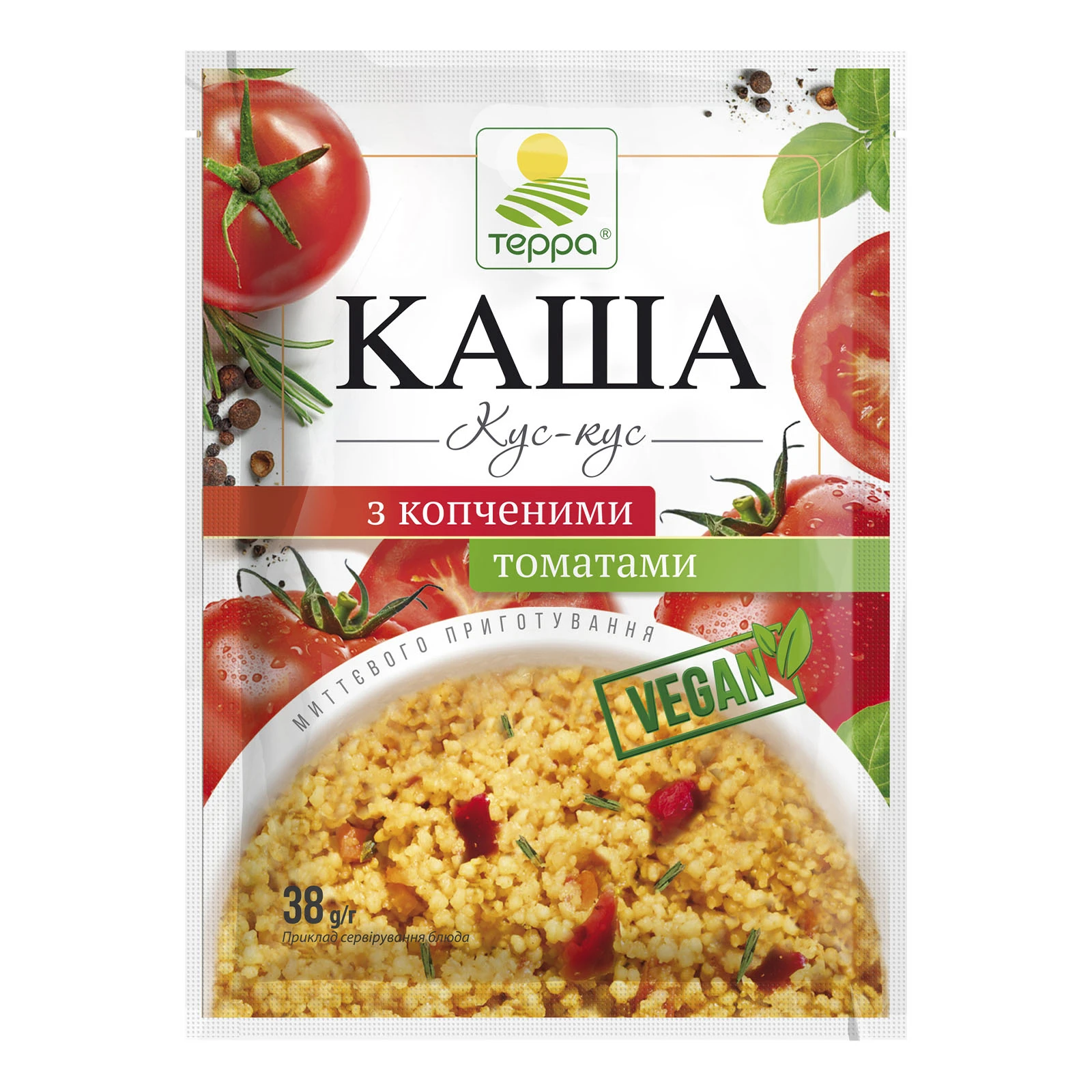 Каша Терра миттєвого приготування кус-кус з копченими томатами 38г Фото №:1