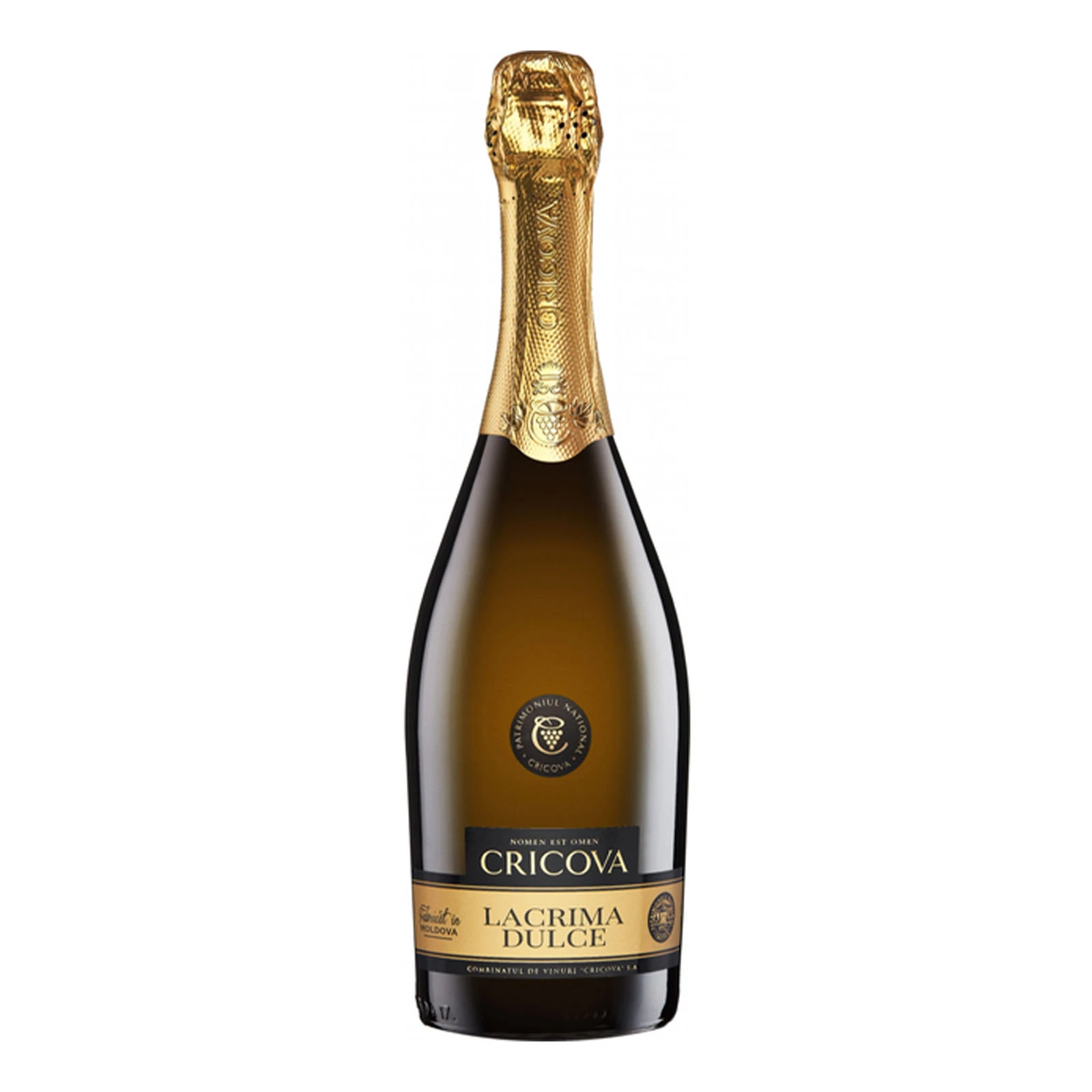 Вино ігристе Cricova 0,75л 12,5% Lacrima Dulce біле н/сухе