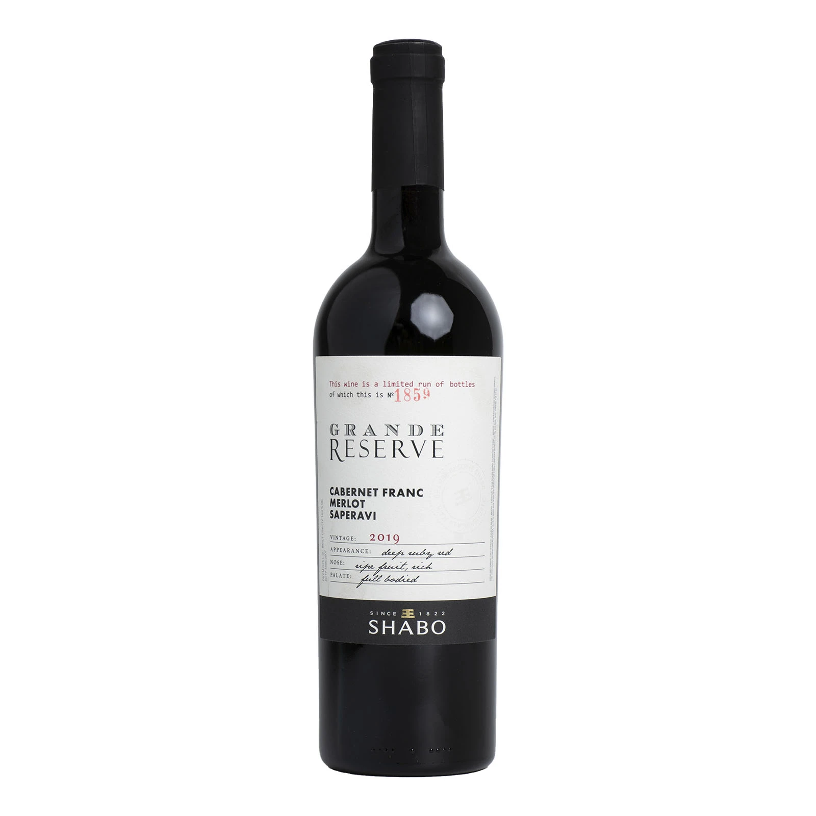 Вино Shabo 0,75л 12-14% Grande Reserve Каберне-Фран-Мерло-Сапераві червоне сухе Фото навігації №:1
