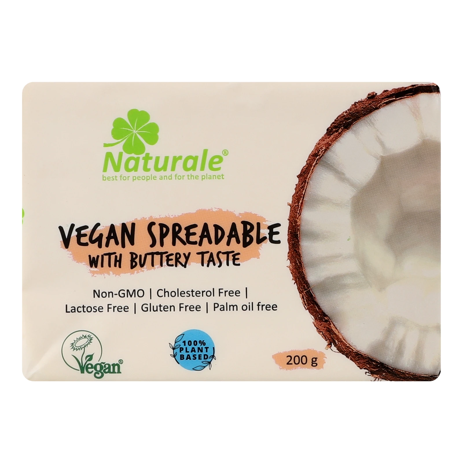Суміш рослинних жирів Naturale веганська зі смаком вершкового масла 75% 200г Фото №:1