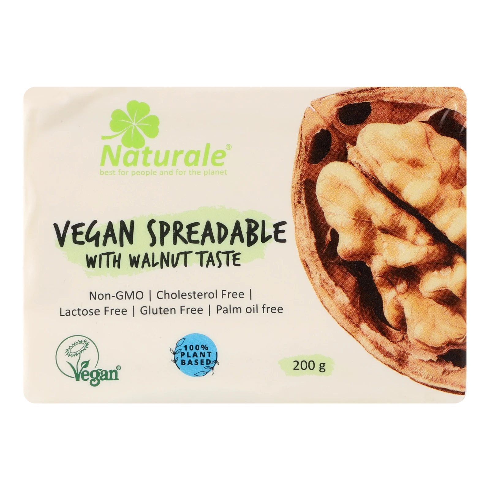 Суміш рослинних жирів Naturale зі смаком волоського горіха веганська 75% 200г Фото №:1