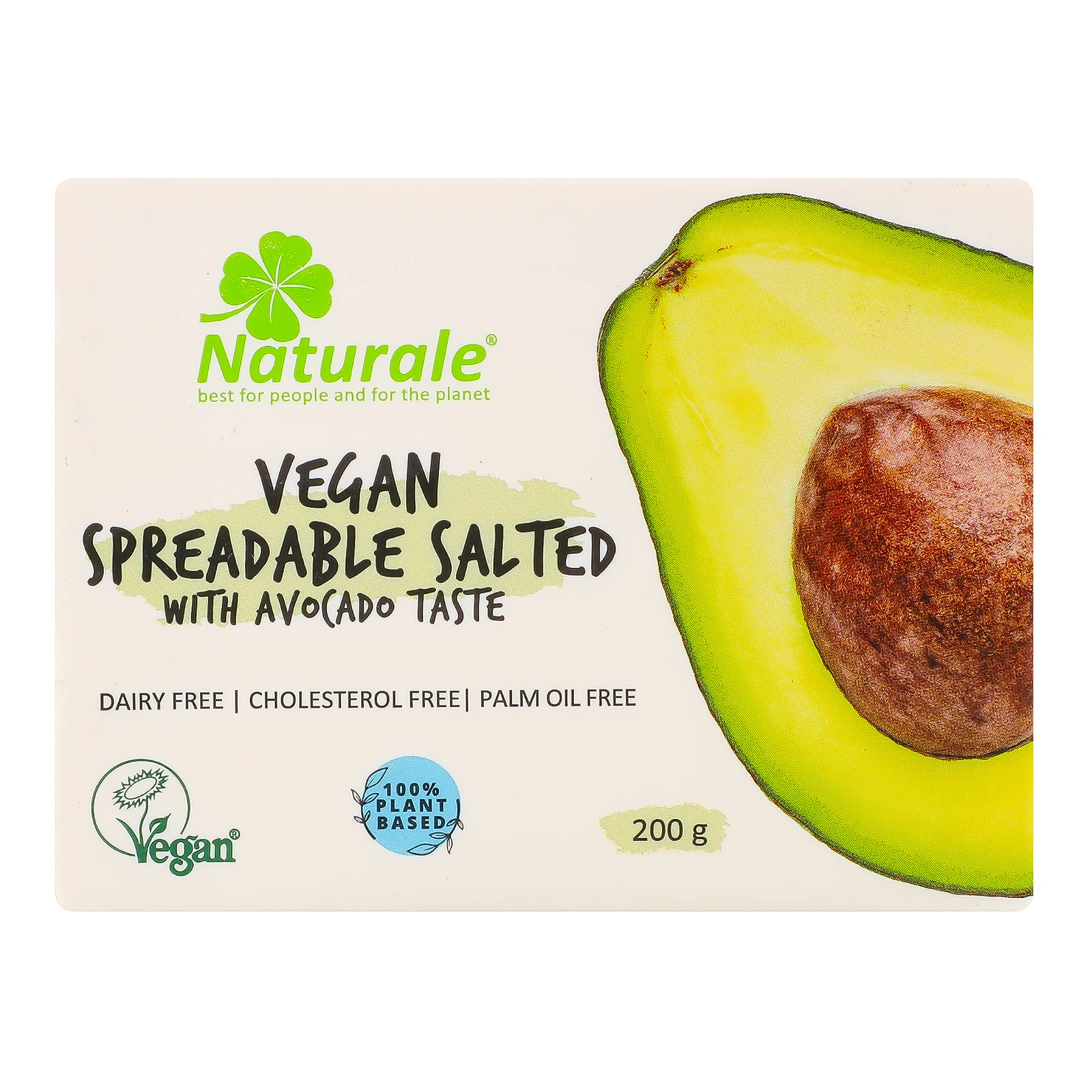 Суміш рослинних жирів Naturale зі смаком авокадо веганська 75% 200г Фото №:1