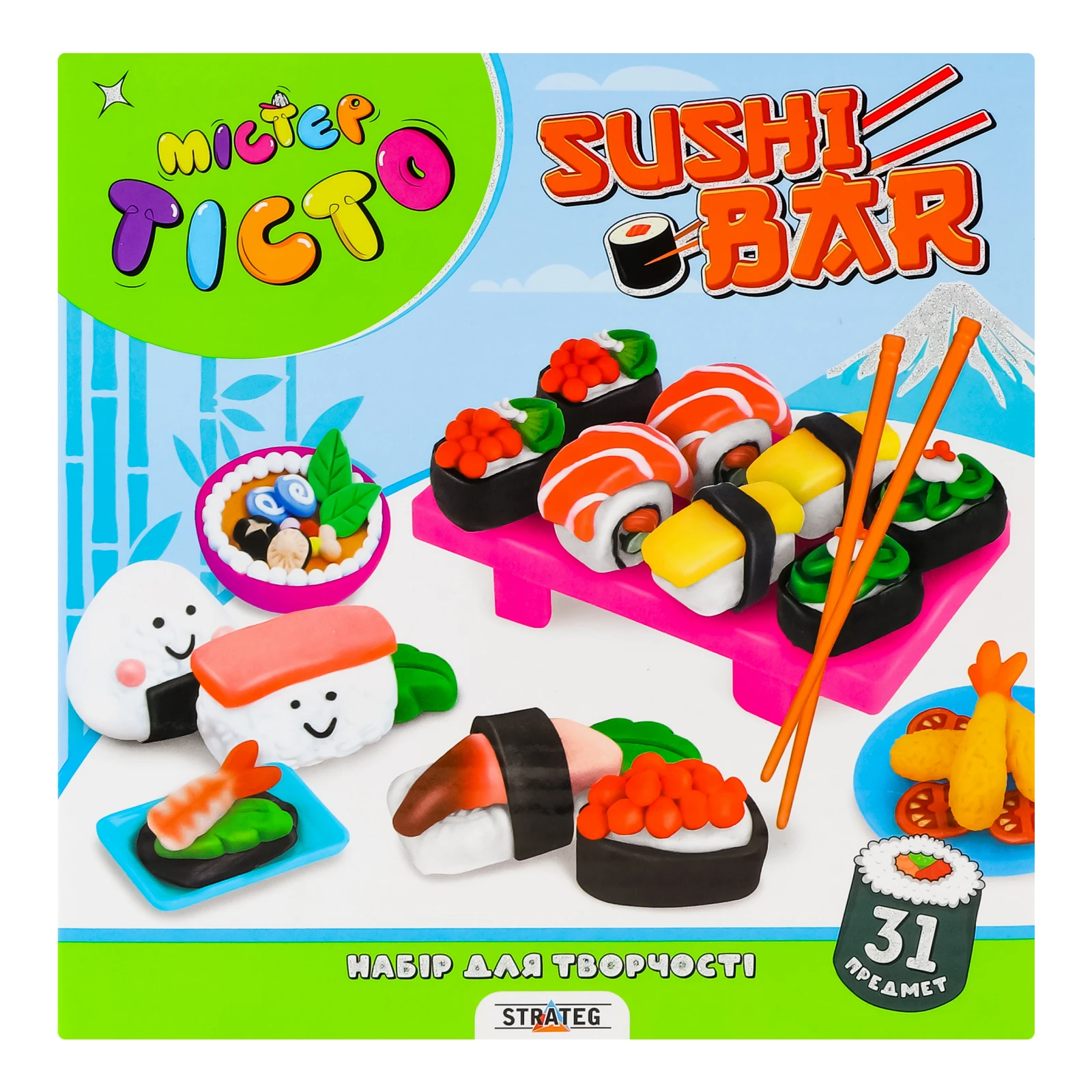 Набір для творчості Strateg Містер Тісто Sushi Bar №41013 для дітей від 3-х років 1шт Фото навігації №:1