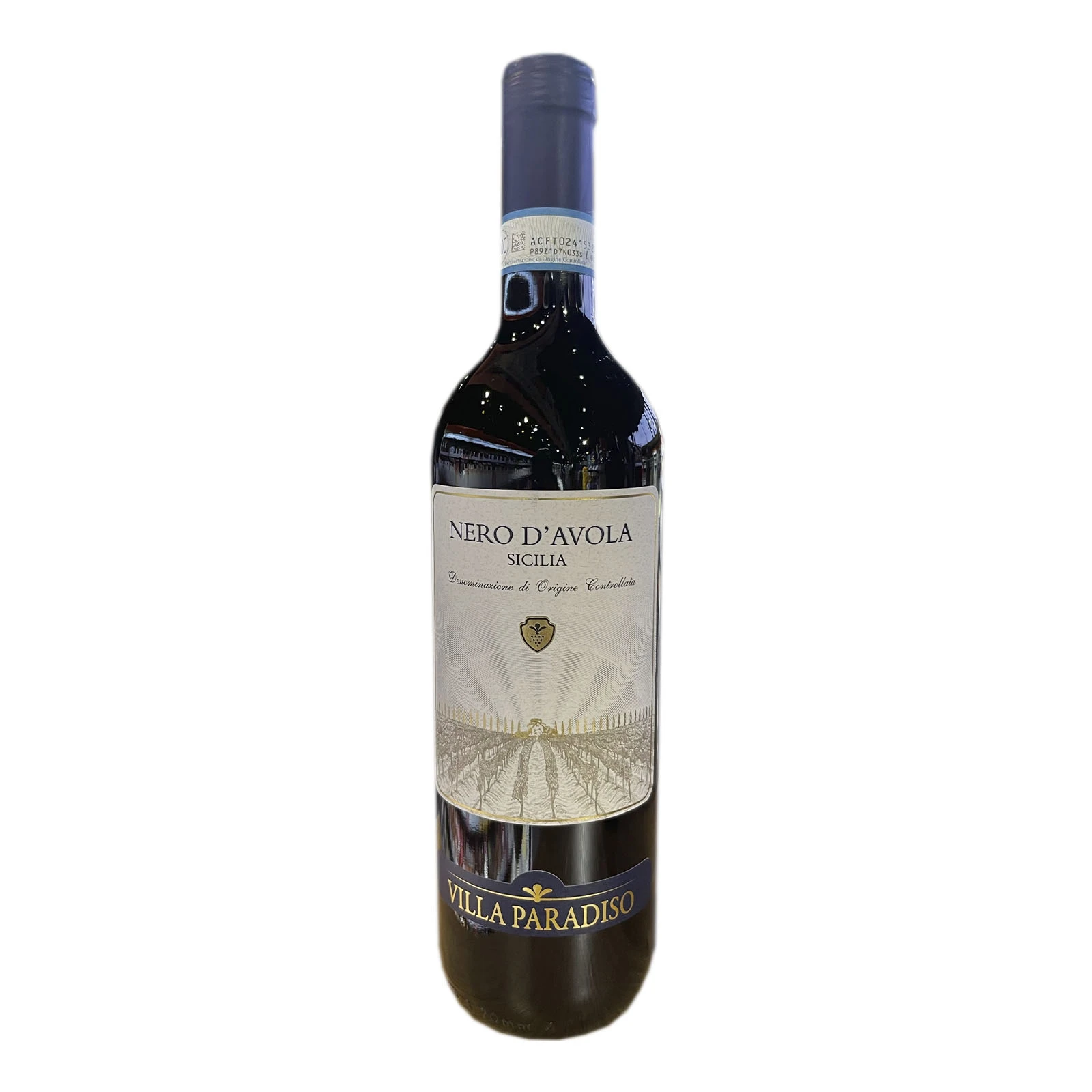 Вино Villa Paradiso 0,75л 13% Nero D`Avola DOC Sicilia червоне сухе Фото №:1
