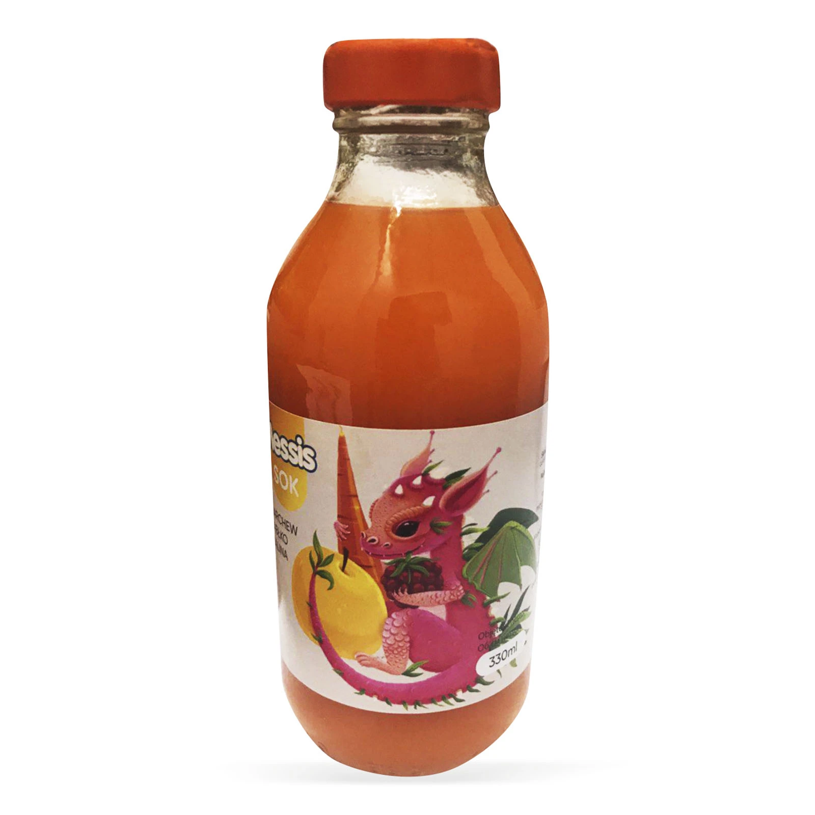 Сік Messis Дракончик малина + морква + яблуко 330мл Фото №:1