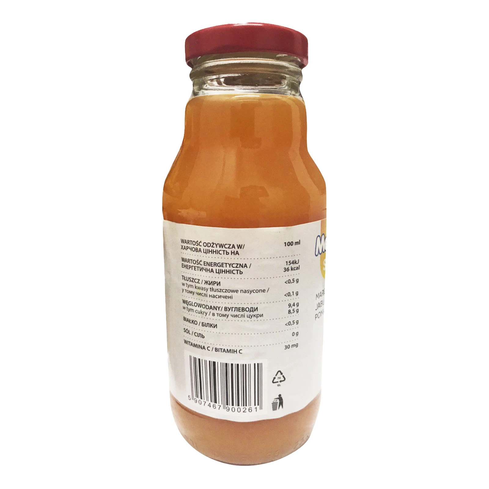 Сік Messis Монстрик апельсин + морква + яблуко 330мл Фото №:2