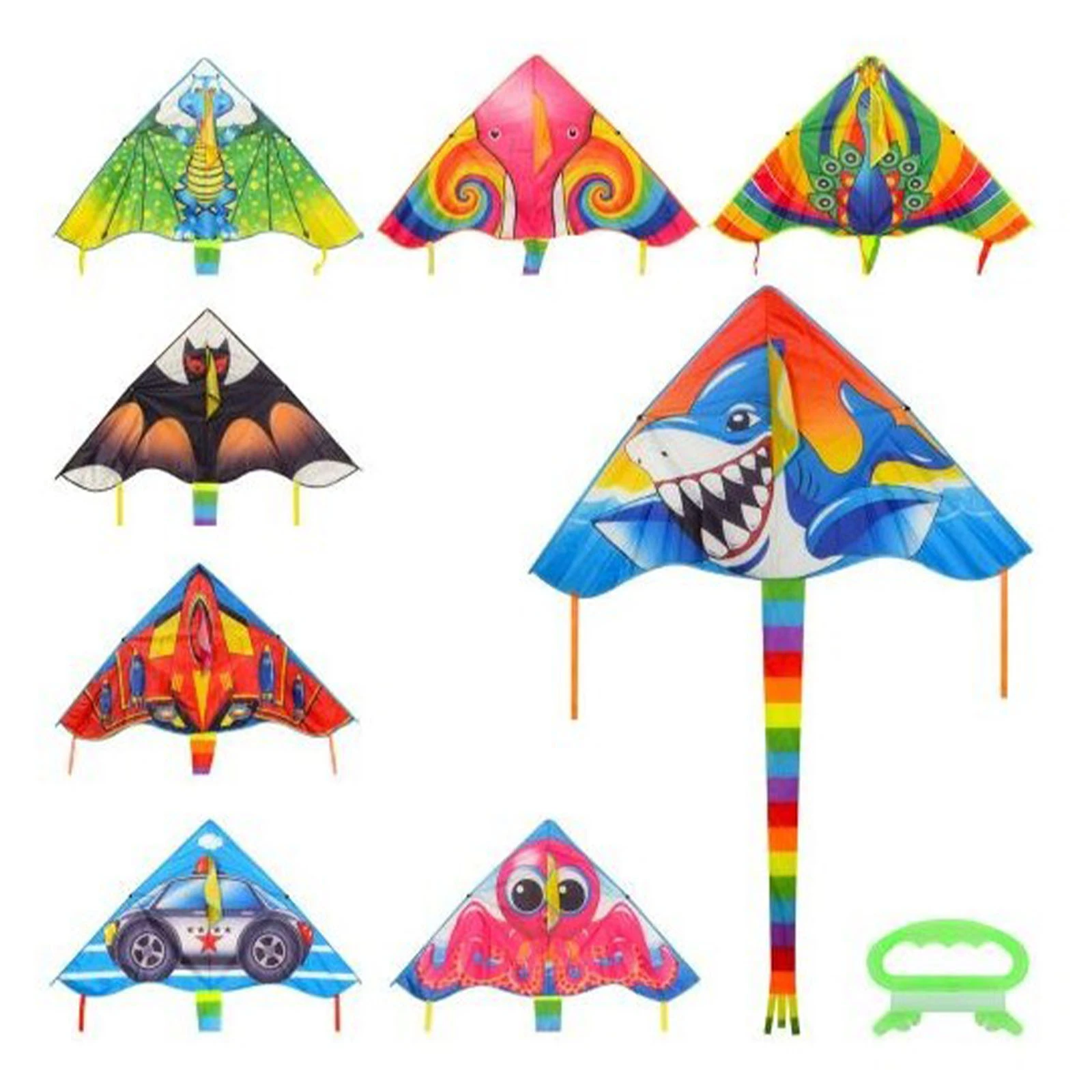 Повітряний змій MR 0590 ширина 115см довжина 60см хвіст 95см 8 видів кул. 7-77-2см Фото №:1