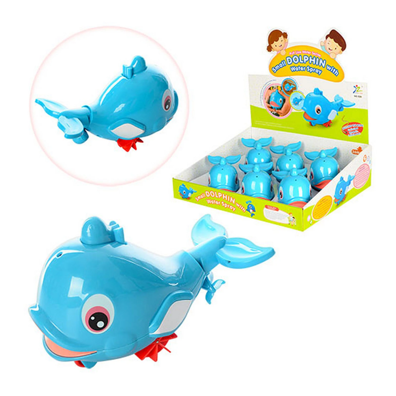 Іграшка водоплавна JZ заводна Кит бризкає водою 528 Фото №:1