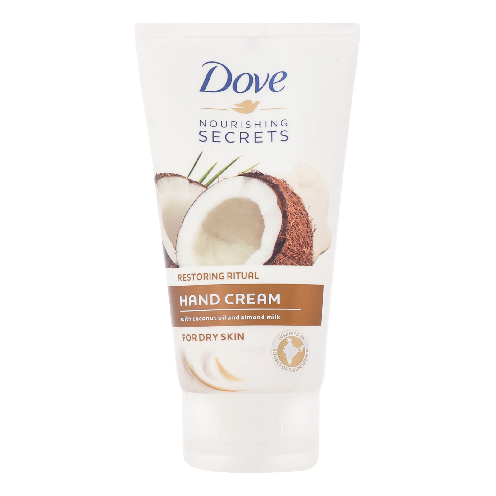 Крем для рук Dove Nourishing Secrets з кокосовою олією та мигдальним молочком 75мл Фото №:1