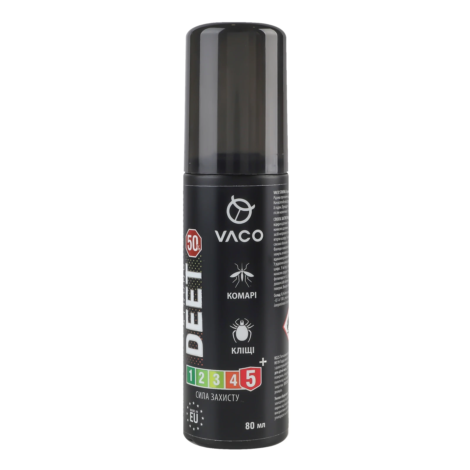 Спрей Vaco Strong Deet 50% від комарів кліщів та мошок 80мл Фото №:1