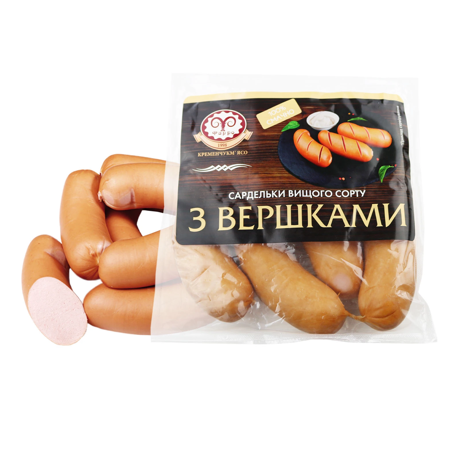 Сардельки Фарро з вершками вищого сорту Фото №:1