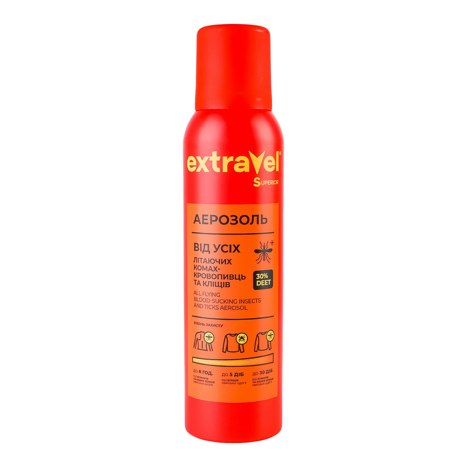 Аерозоль Extravel Superior від усіх літаючих комах-кровопивць та кліщів 100мл