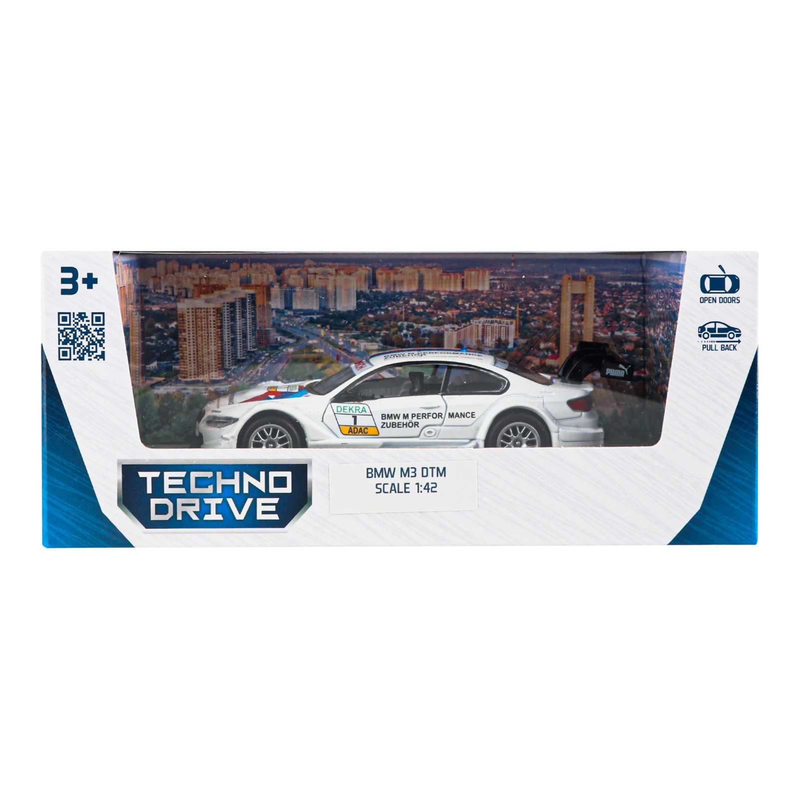 Автомодель TechnoDrive BMW M3 DTM №250256 біла для дітей від 3-х років 1шт Фото №:1