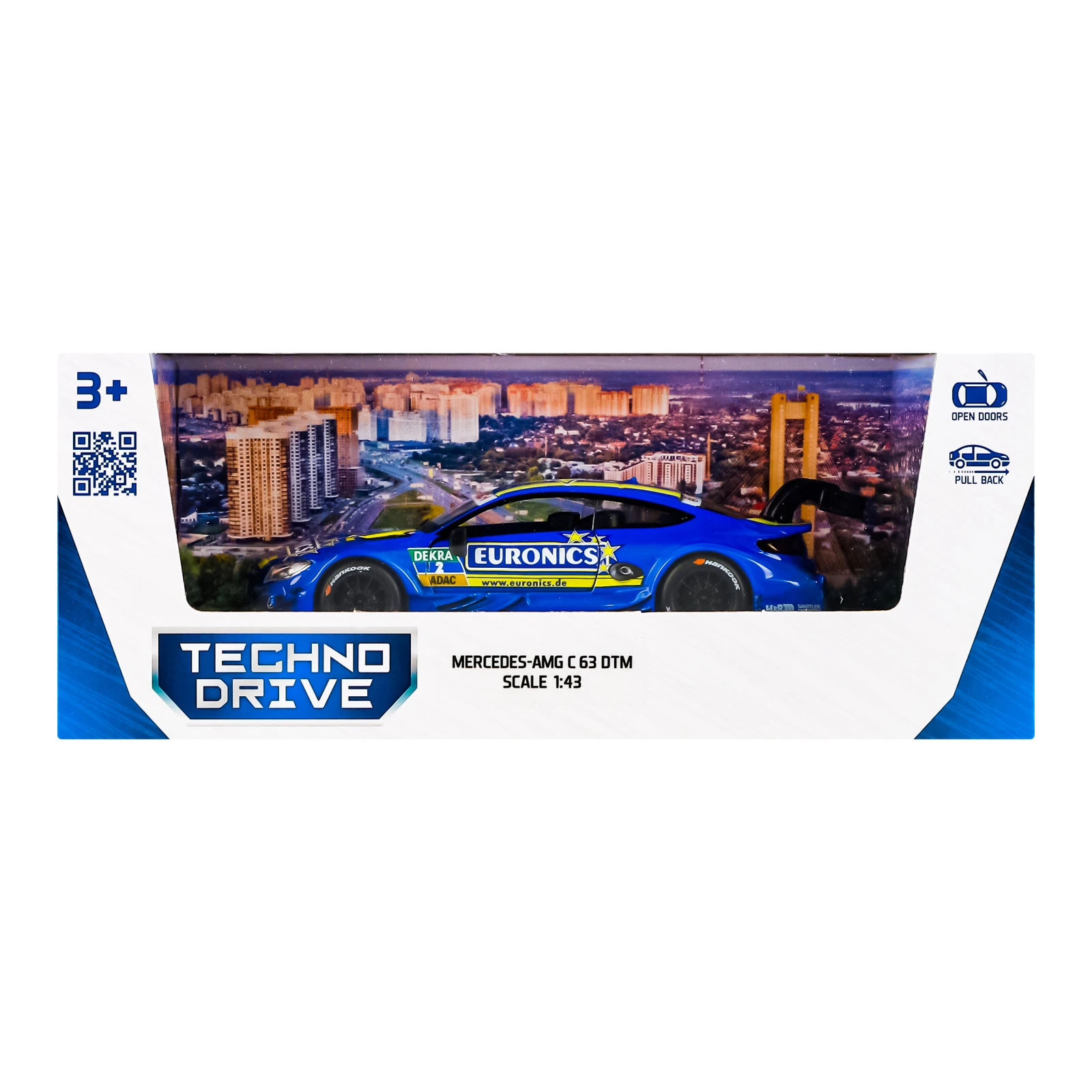 Автомодель TechnoDrive Mercedes-AMG C 63 DTM №250355 синя для дітей від 3-х років 1шт Фото №:1