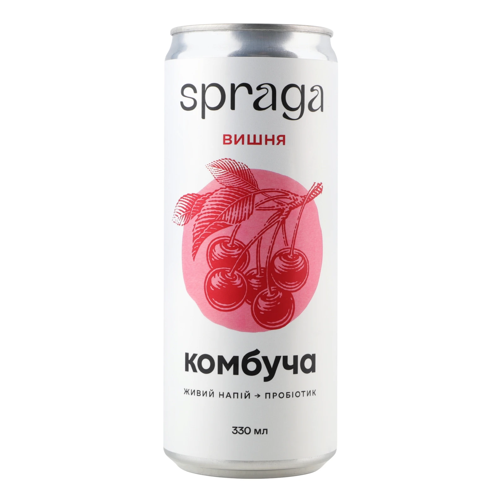 Напій Spraga Комбуча слабогазований Вишня 330мл