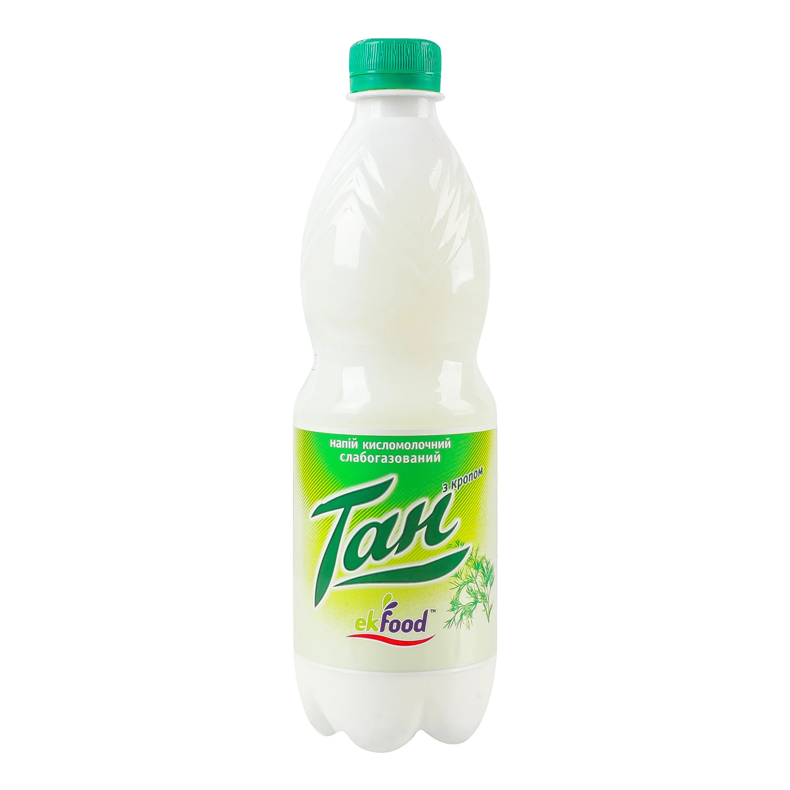 Напій кисломолочний Ekfood Тан з кропом слабогазований 1% 0.5л Фото навігації №:1