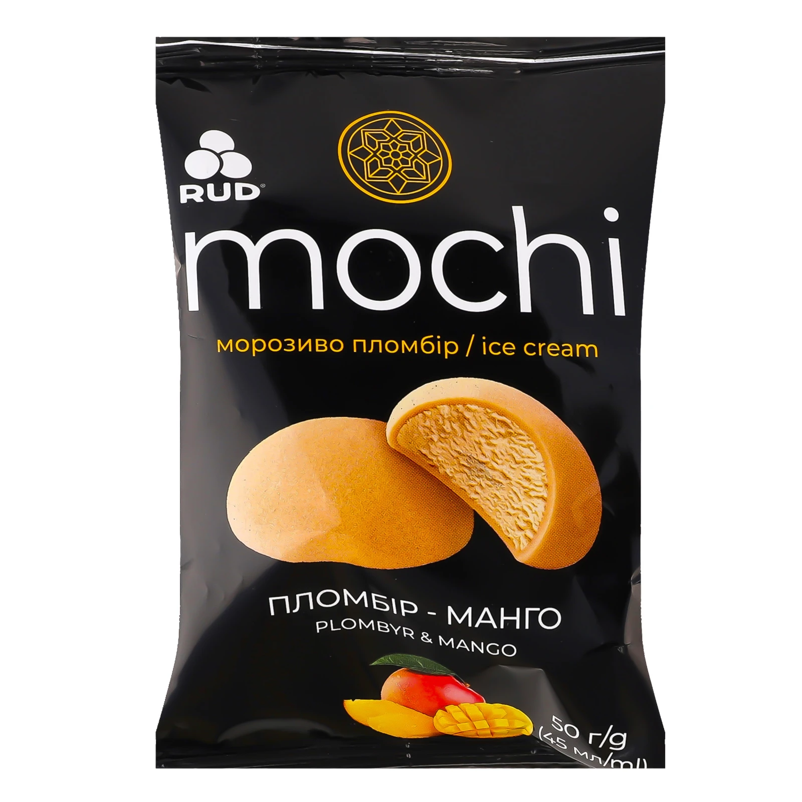 Морозиво Rud Mochi Пломбір-манго 50г Фото №:1