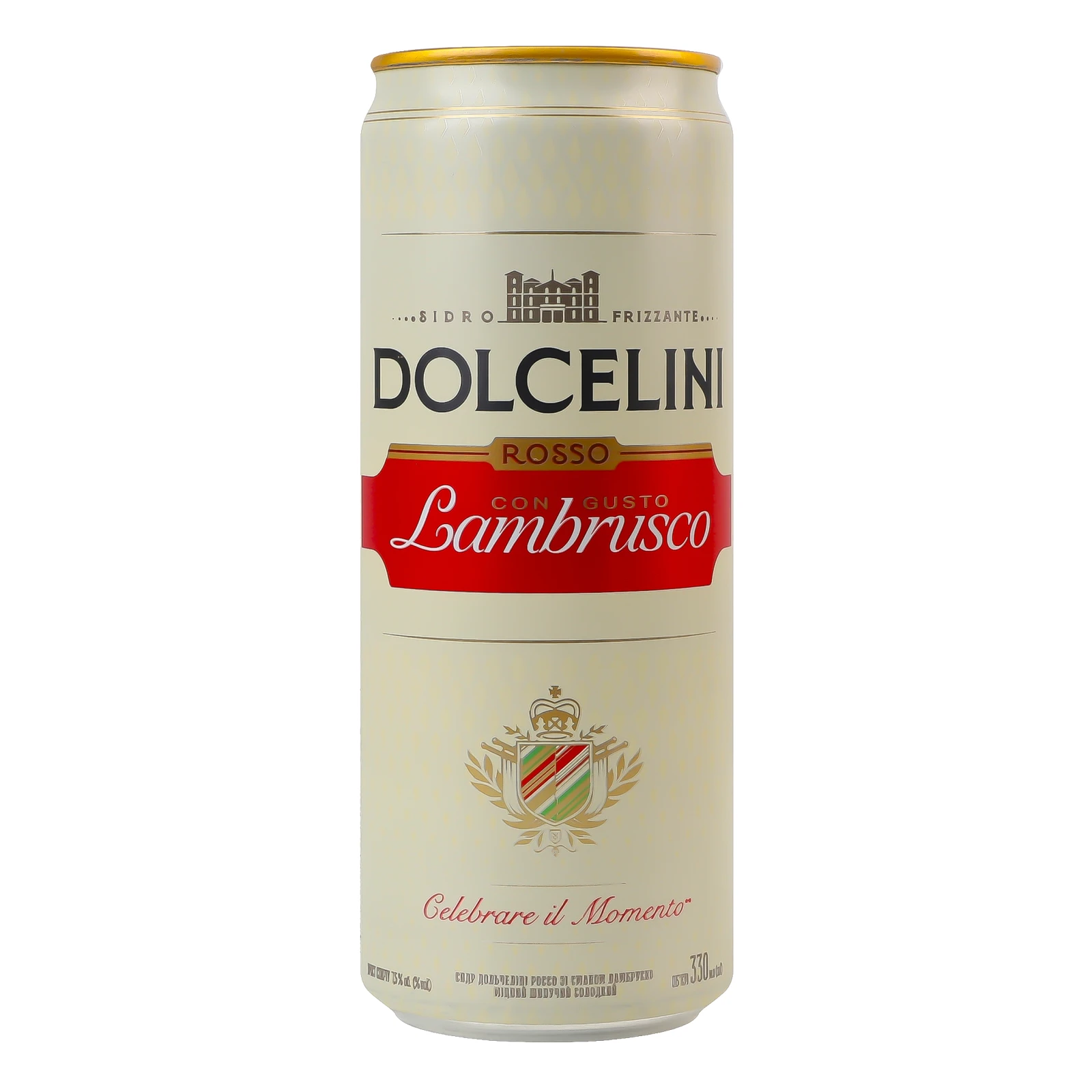 Сидр Dolcelini Con Gusto Lambrusco Rosso солодкий шипучий міцний 7.5% 330мл Фото №:1