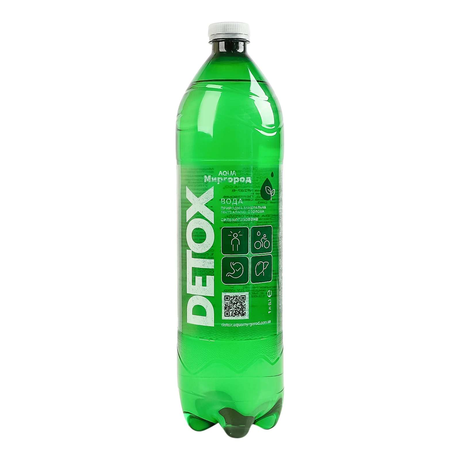Вода мінеральна Aqua Миргород Detox природна лікувально-столова сильногазована 1л
