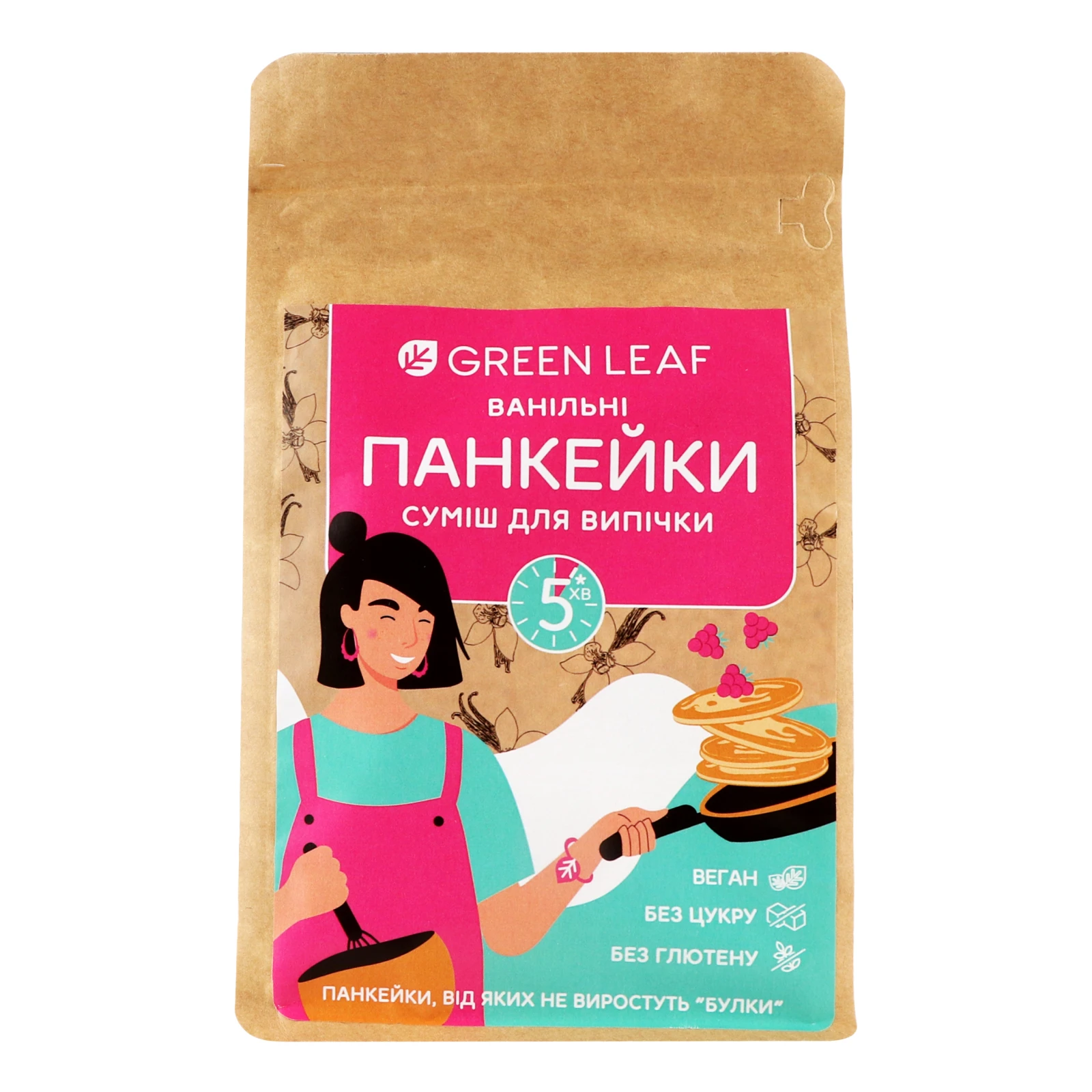 Суміш для випічки Green Leaf Ванільні панкейки 300г Фото навігації №:1